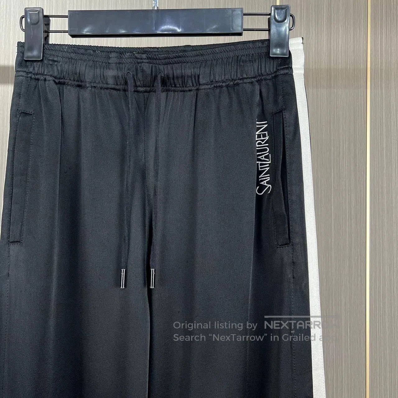 Saint Laurent Paris Saint Laurent Embroidered Acetate Long Pants. Size US 36 / EU 52 - 3 Thumbnail