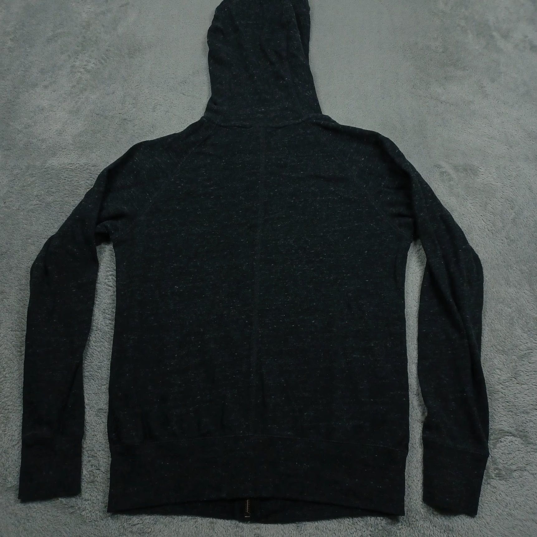 Nike Jacket Women\'s Small Gray Full Zip Hooded Casual Organic Cotton