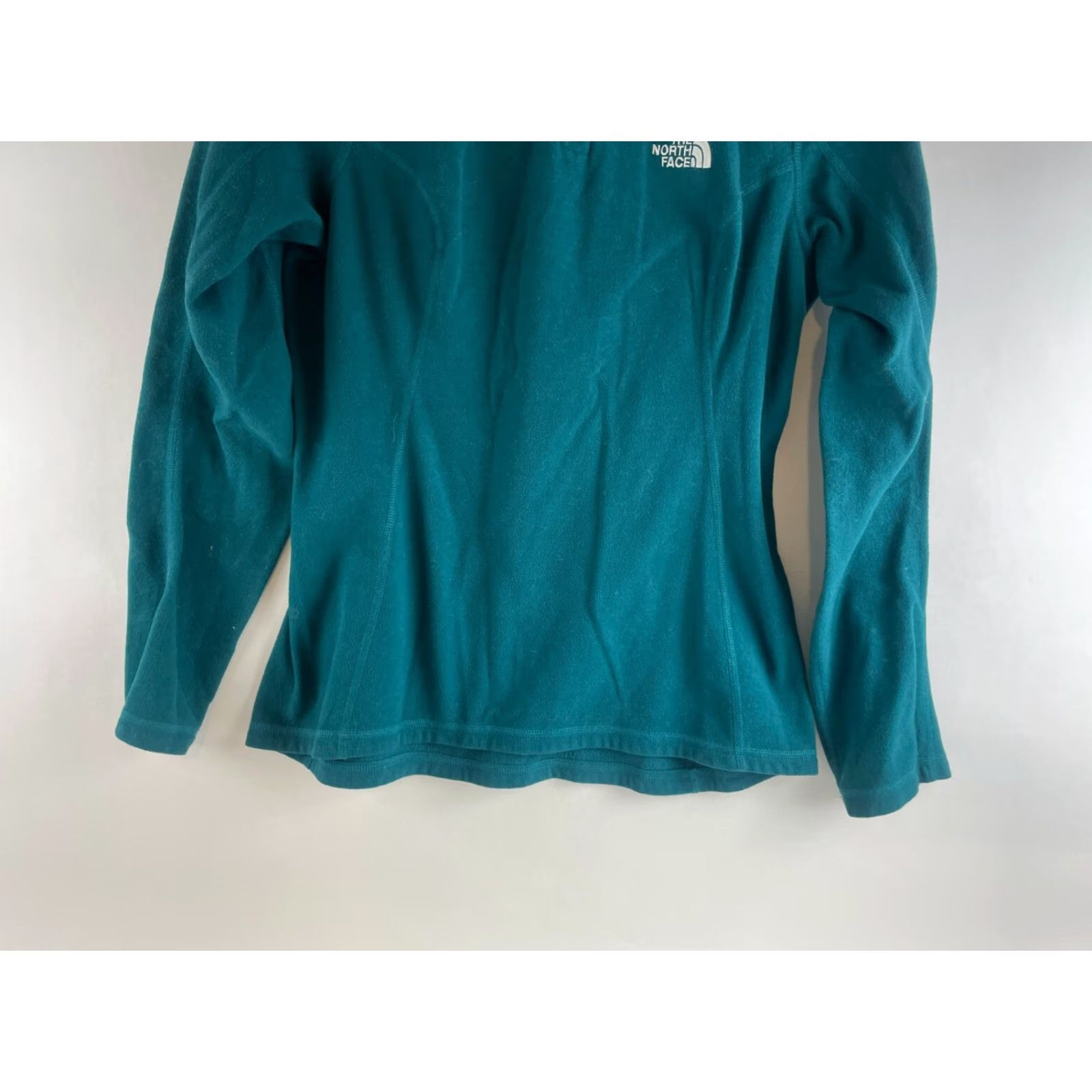 The North Face The North Face Fleece Sweater Women’s Small Teal Pullover Quarter Zip Mock Neck Long Sleeve Velvet? Size S / US 4 / IT 40 - 4 Thumbnail