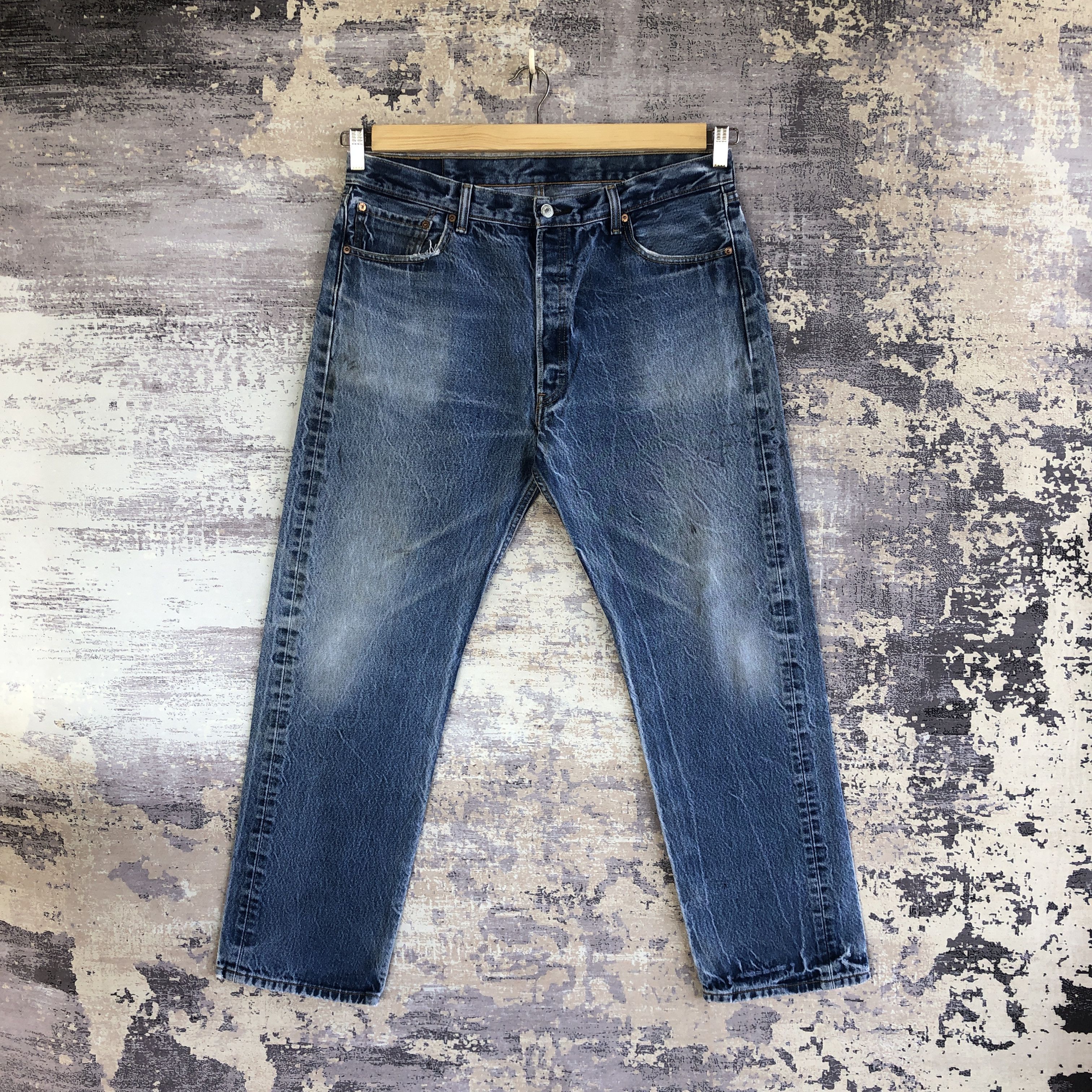 Levi's Vintage Levis 501 Faded Jeans Levi's Stone Wash Denim Size US 34 / EU 50 - 1 Thumbnail