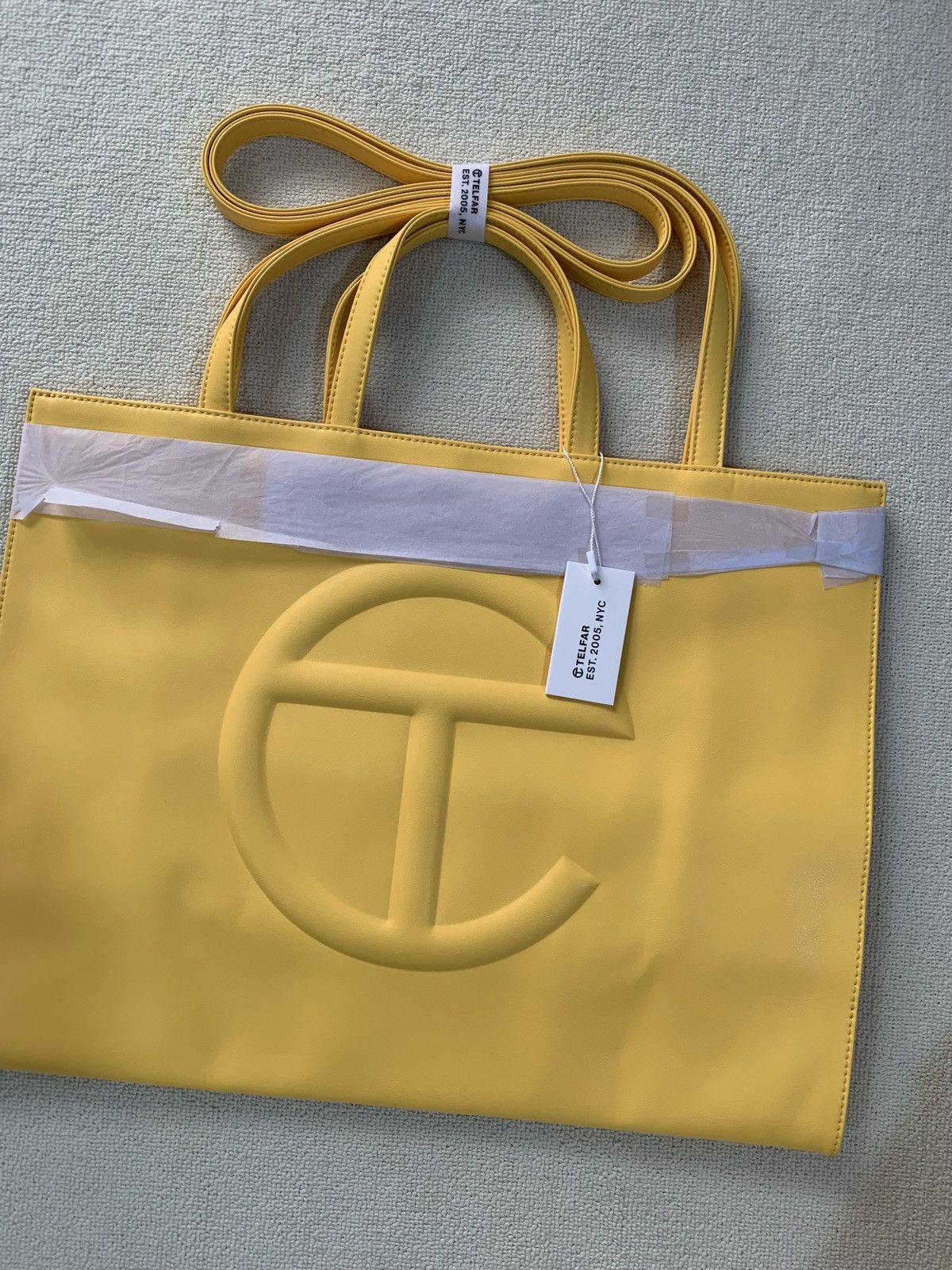 Telfar Telfar Large Yellow Shopping Bag Size ONE SIZE - 3 Thumbnail