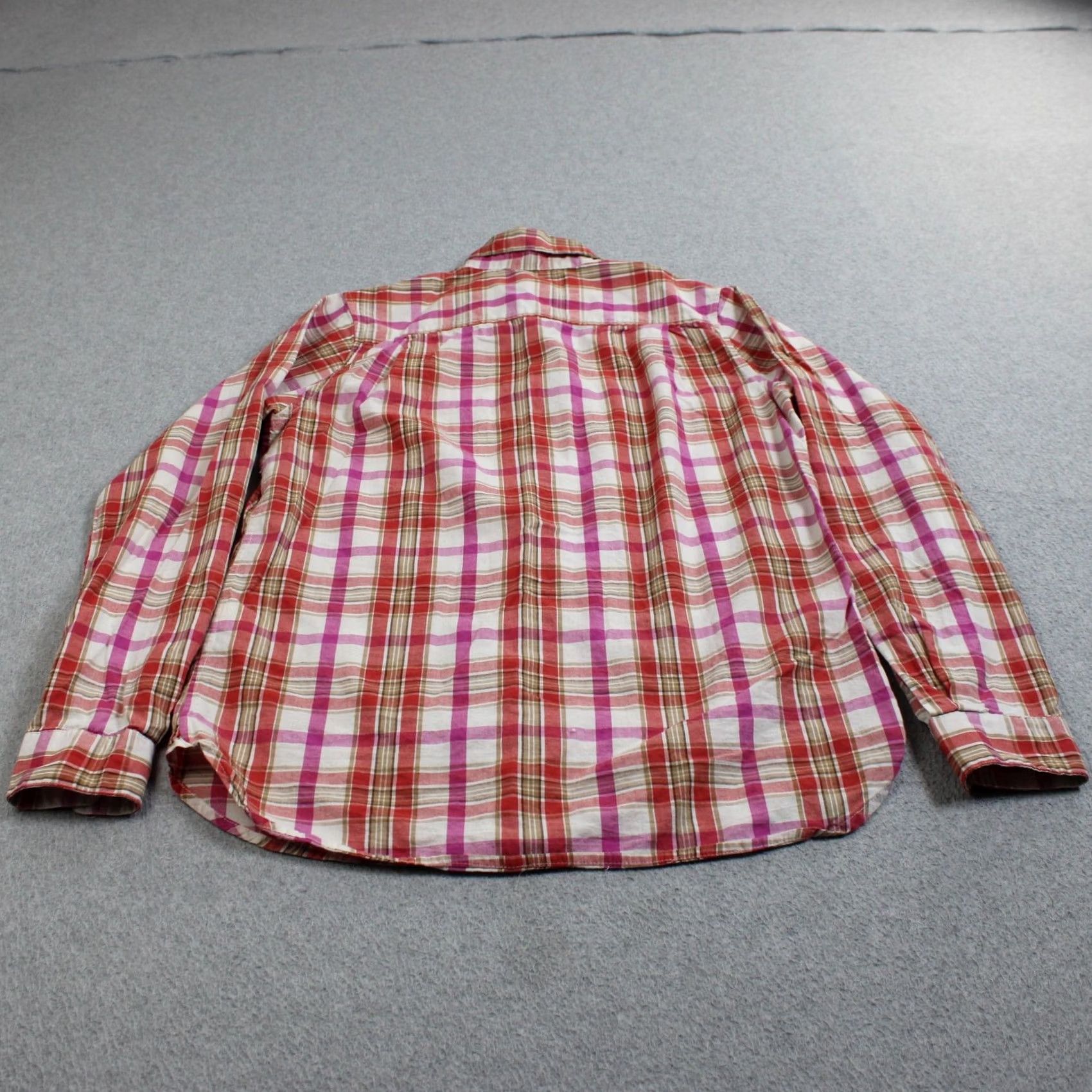 Vintage Birds of Paradis Shirt Women Small Red Plaid Button Long Sleeve Coastal Boho Size S / US 4 / IT 40 - 2 Thumbnail