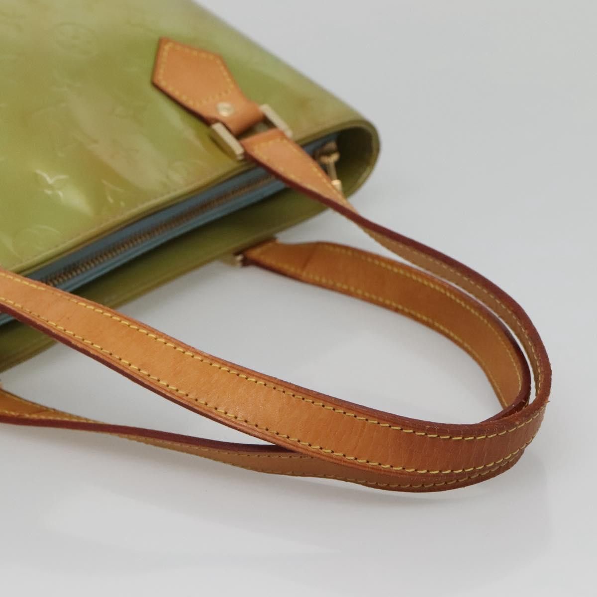 Louis Vuitton LOUIS VUITTON Monogram Vernis Houston Hand Bag Baby Blue Size ONE SIZE - 7 Thumbnail