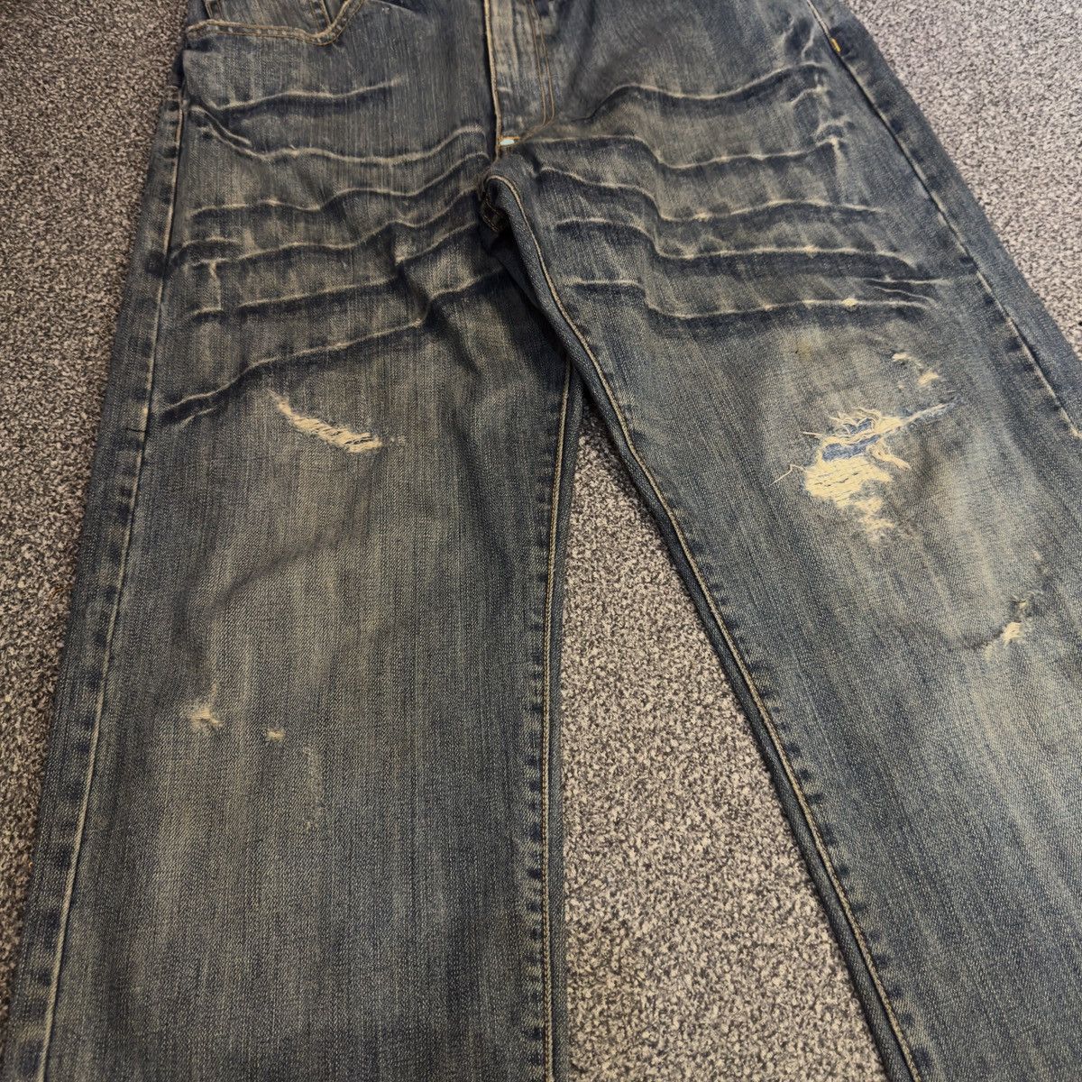 Seditionaries 🔥🇯🇵 Japanese Distressed Fiberops Thrashed Denim Size US 34 / EU 50 - 5 Thumbnail