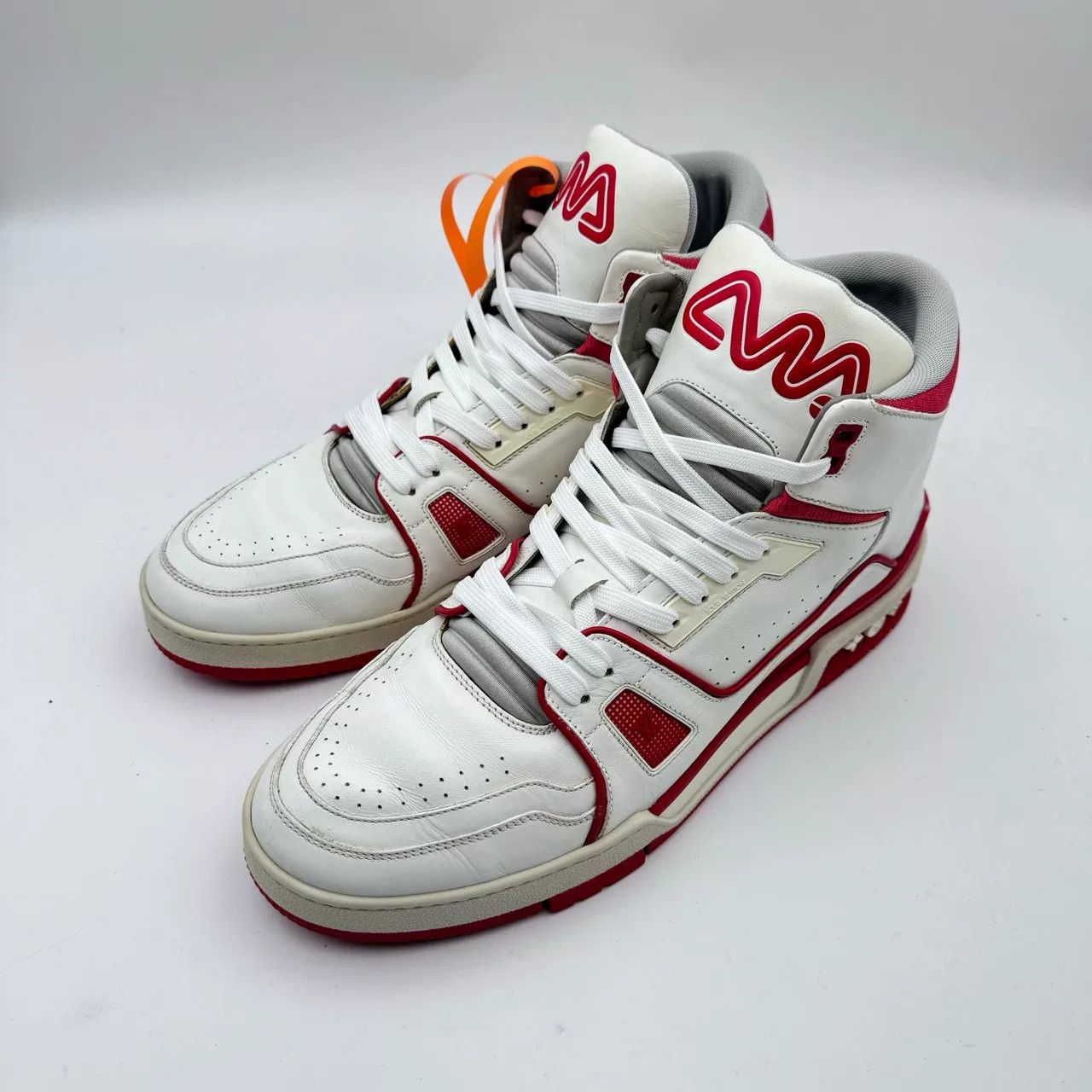 Louis Vuitton LV White Red High-Top Trainer Sneakers Size US 9 / EU 42 - 1 Thumbnail