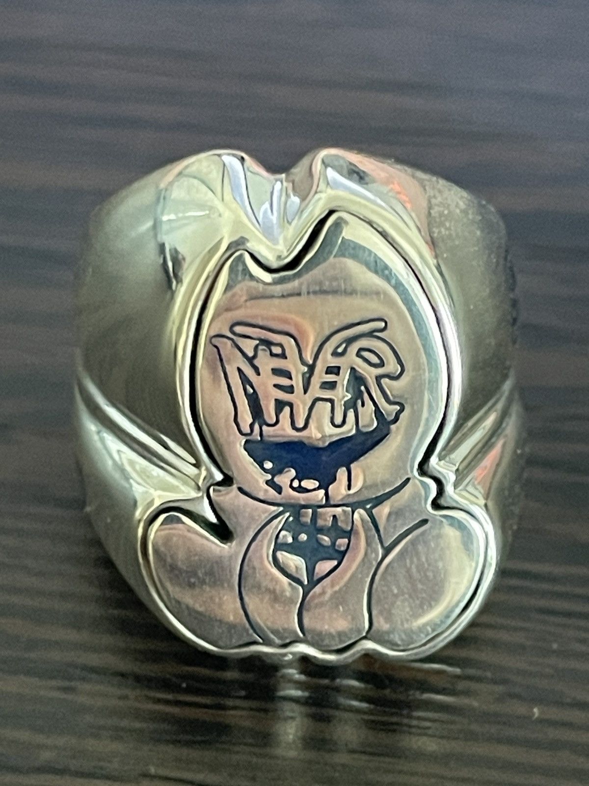 image of Drain Gang x Sad Boys Drain Baby Ring in Silver, Men's