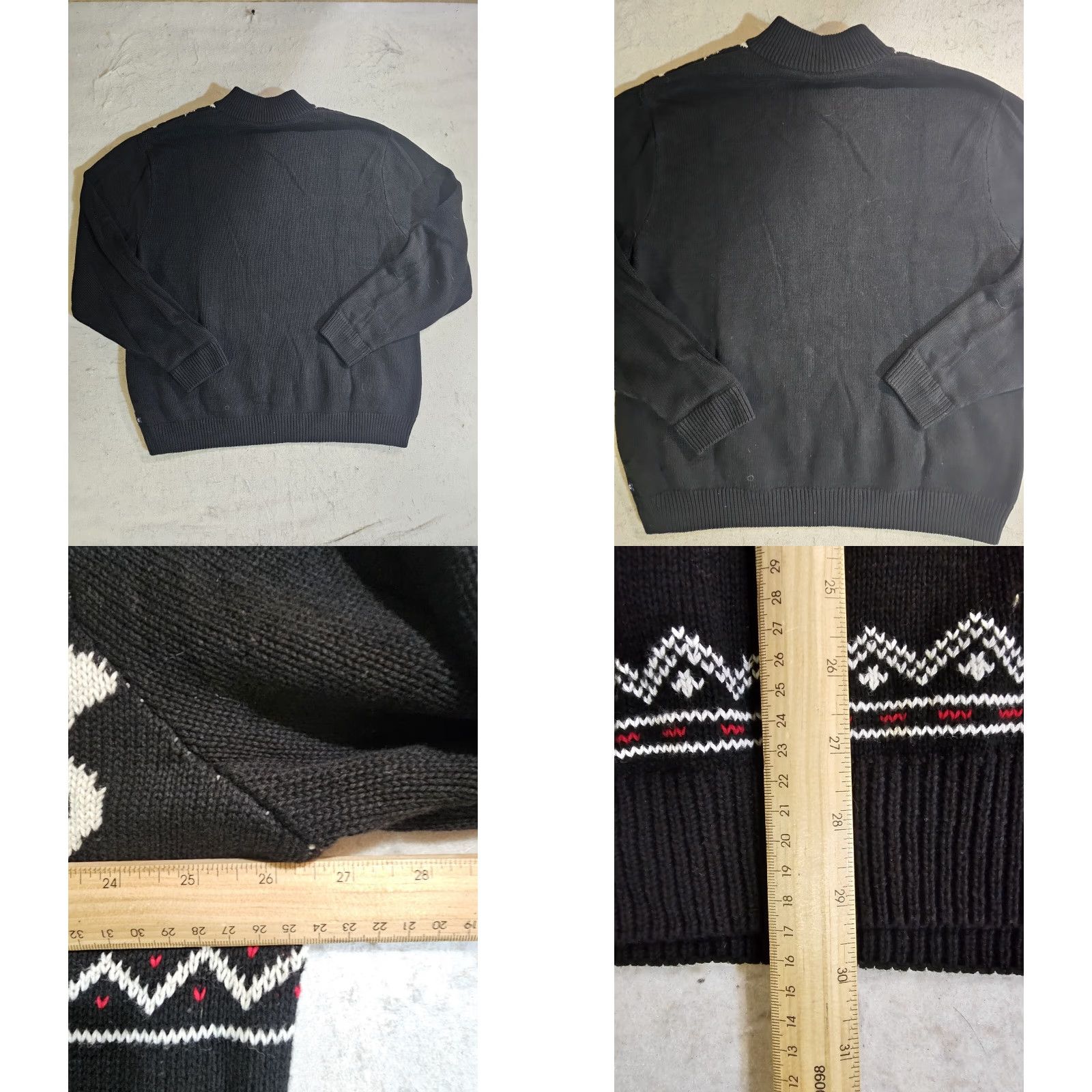 Chaps VINTAGE Chaps Ralph Lauren Classic Holiday 1/4 Zip Sweater White Black Elk Design 2XL Size US XXL / EU 58 / 5 - 8 Thumbnail
