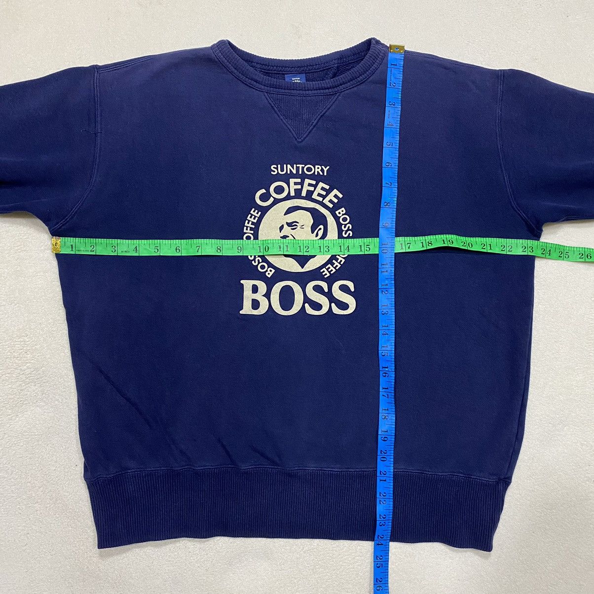 Japanese Brand × Vintage Vintage SUNTORY BOSS COFFEE Big Logo Boxy Sweatshirt Size US L / EU 52-54 / 3 - 12 Thumbnail