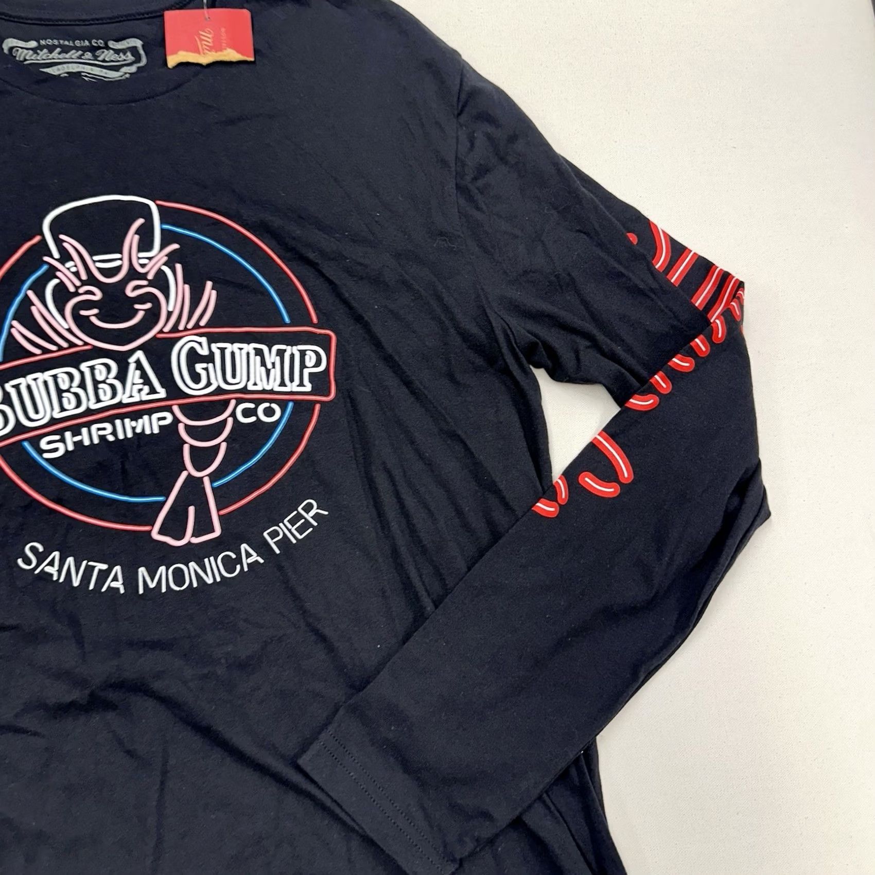 Mitchell & Ness Mitchell & Ness Bubba Gump Shrimp Neon Graphic Black Shirt Mens XL NWT Size US XL / EU 56 / 4 - 4 Thumbnail