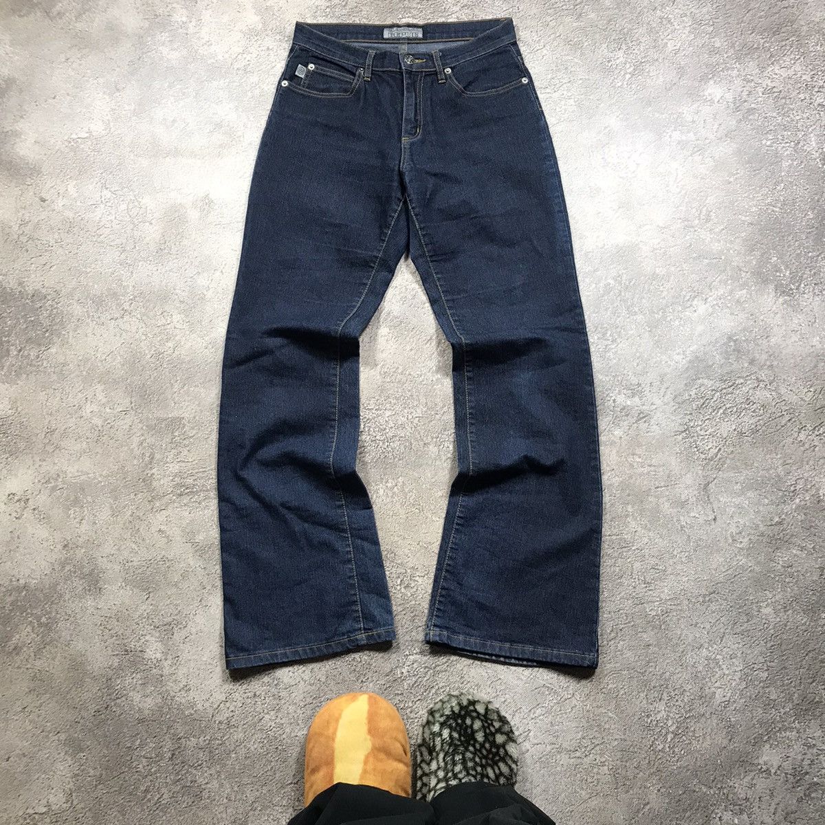 Vintage Vintage 90s Baggy Distressed Wide Leg Jeans Grunge Y2K 27 Size 27" / US 4 / IT 40 - 2 Thumbnail