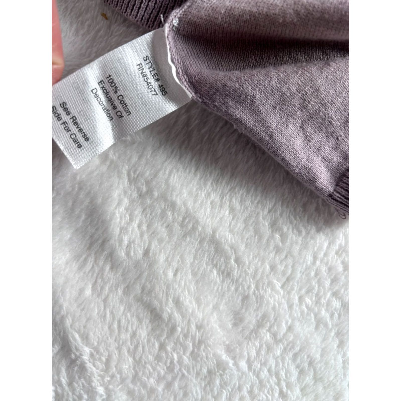 Vintage Cabi Womens Button Front Cardigan Sweater Large Lavender Pockets with Bow Accents Cardigan L Purple Womens Size L / US 10 / IT 46 - 4 Thumbnail