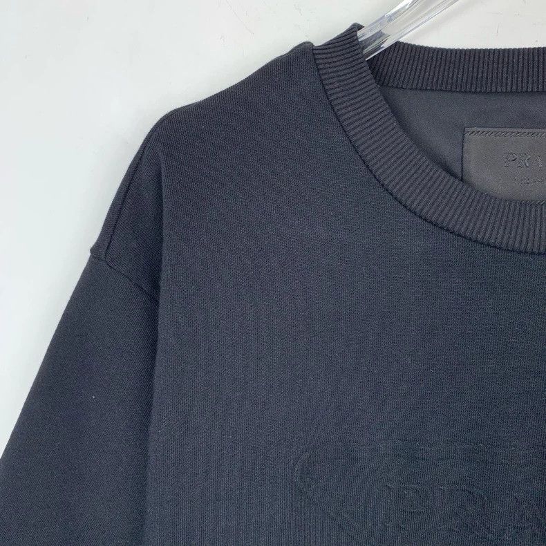 Prada Prada 21 styles of embossed logo round-neck black cotton sh Size US M / EU 48-50 / 2 - 3 Thumbnail