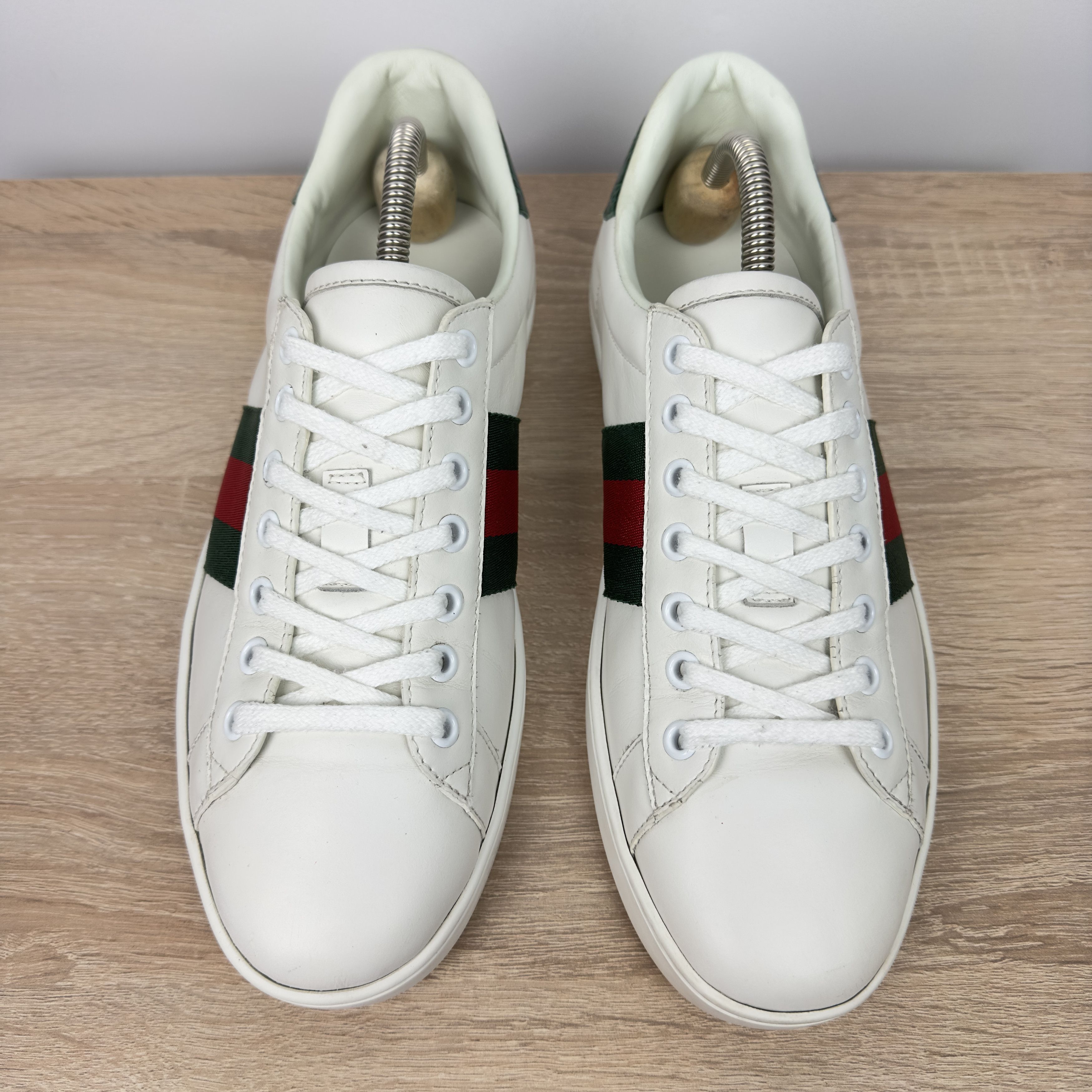 Gucci Ace Web White/Green 386750 Shoes Size 7 G Size US 7.5 / EU 40-41 - 3 Thumbnail