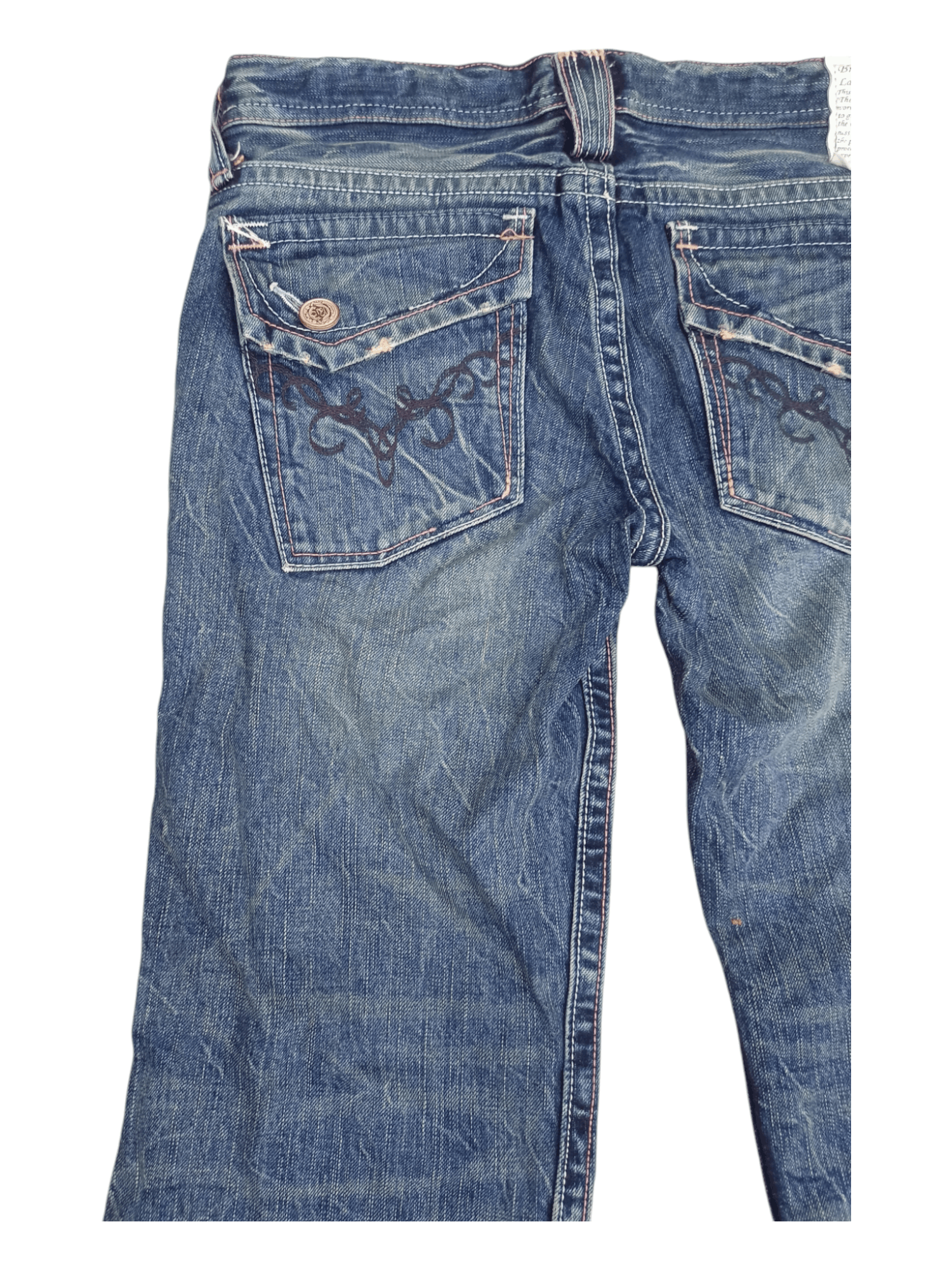 Japanese Brand Vintage Brappers Union Made Low Rise Flare Jeans Size 27" / US 4 / IT 40 - 9 Thumbnail