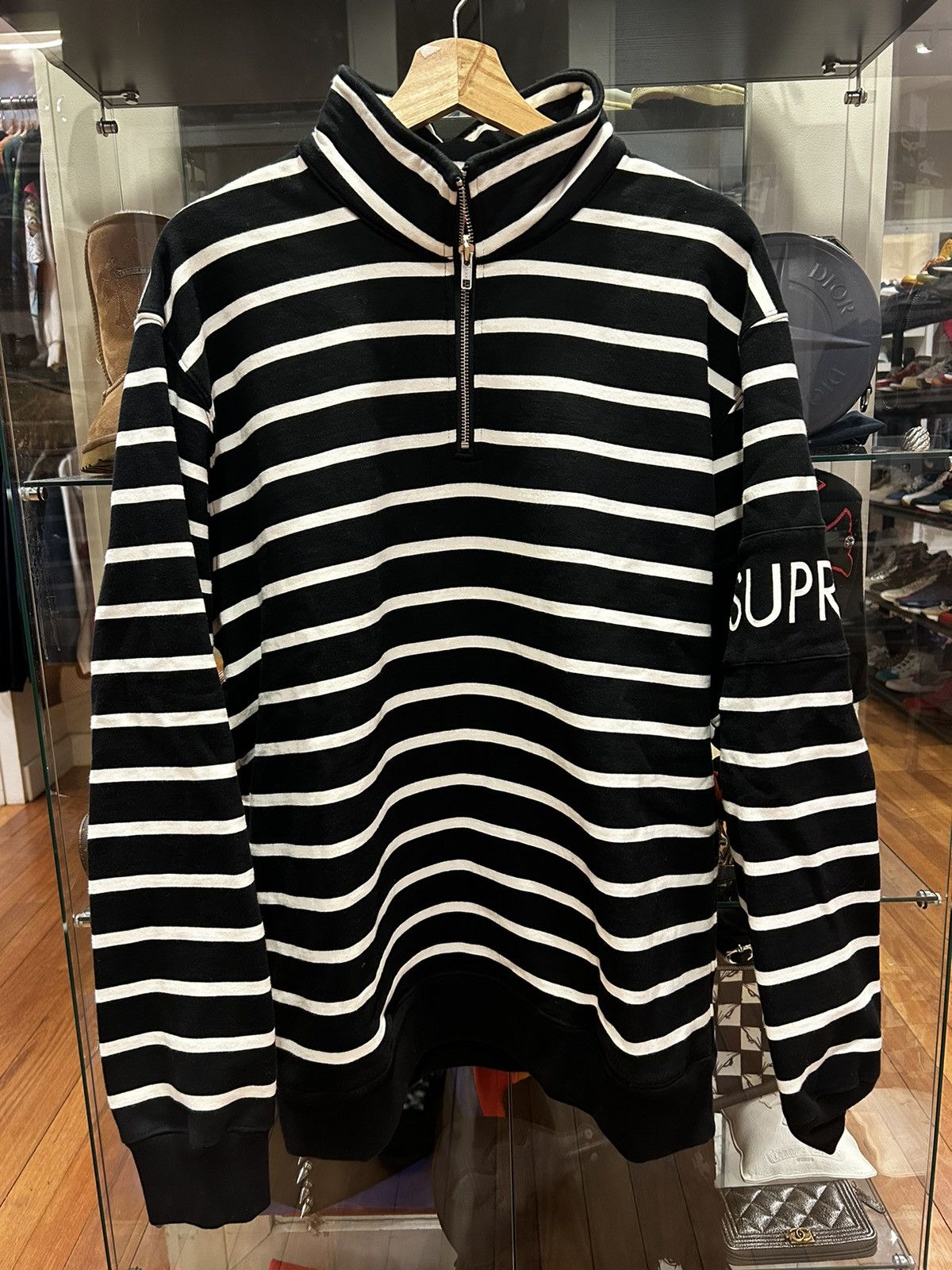 Supreme SUPREME COLLEGIATE HALF ZIP PULLOVER ASH GREY | Grailed