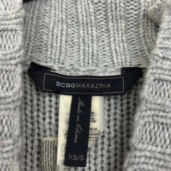 Bcbgmaxazria BCBG Max Azria Sweater XS-S Cable Knit Turtleneck Lambswool Size XS / US 0-2 / IT 36-38 - 5 Thumbnail