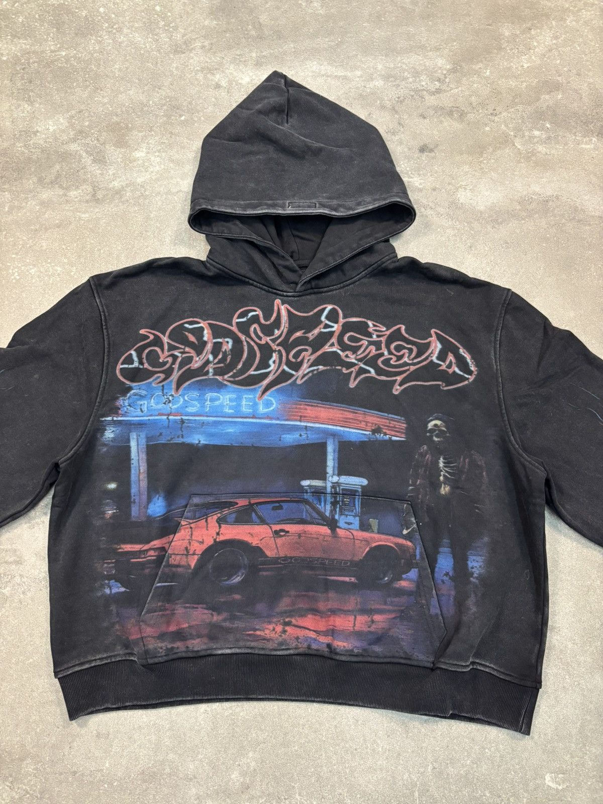 Godspeed Godspeed Pitstop Hoodie, Washed Black Size US XL / EU 56 / 4 - 17 Thumbnail