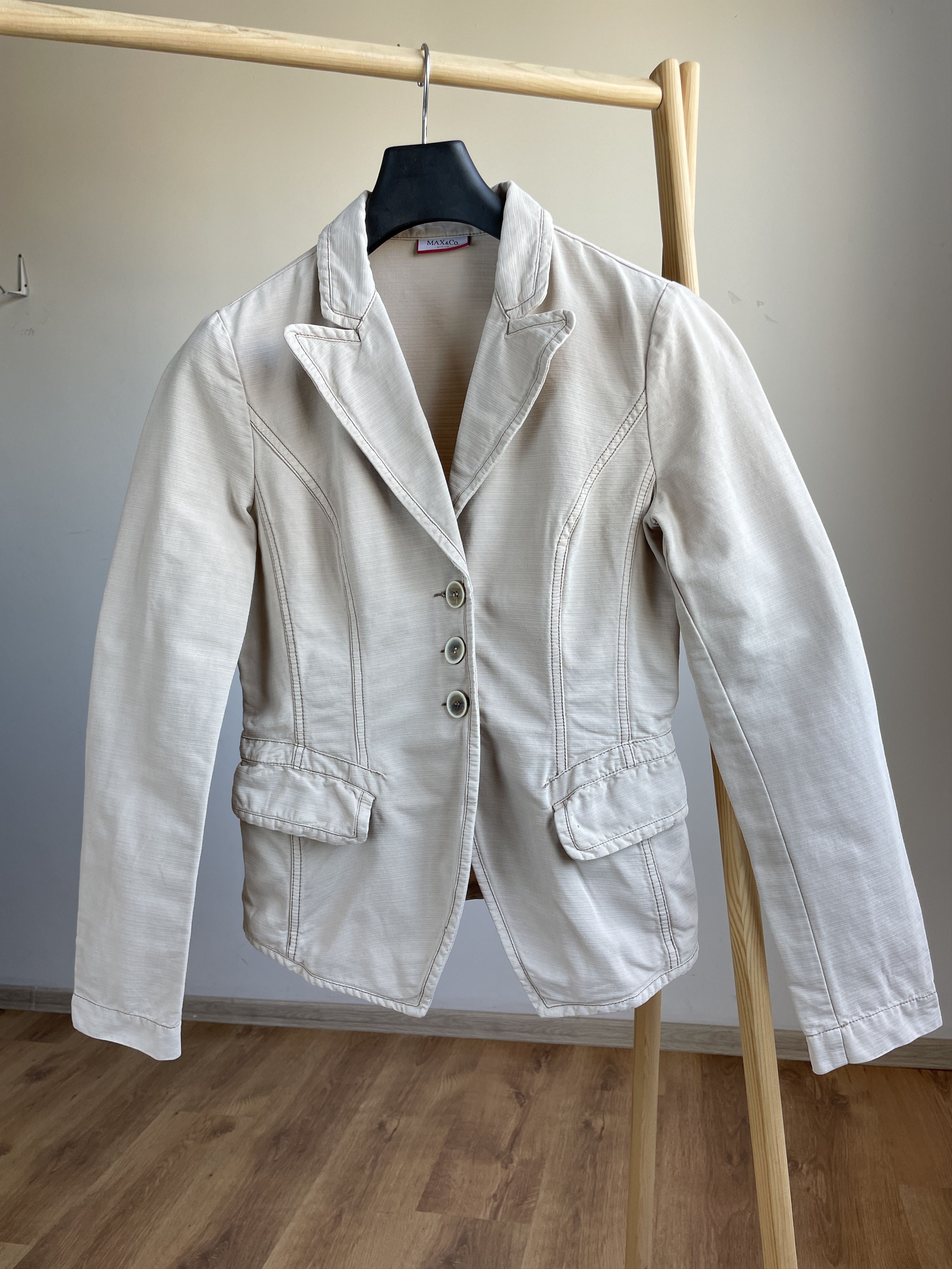 MAX&Co. Max & Co. Active Max Mara Womens Cotton Blazer Size XL / US 12-14 / IT 48-50 - 1 Thumbnail