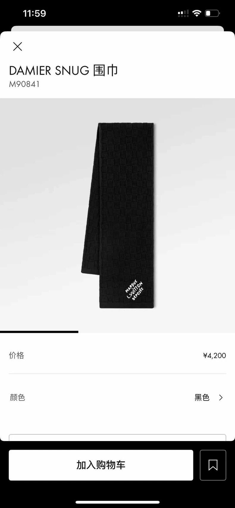 Louis Vuitton Louis Vuitton Wool Knit Checker Embroidered Slogan Scarf 25 Size ONE SIZE - 5 Thumbnail