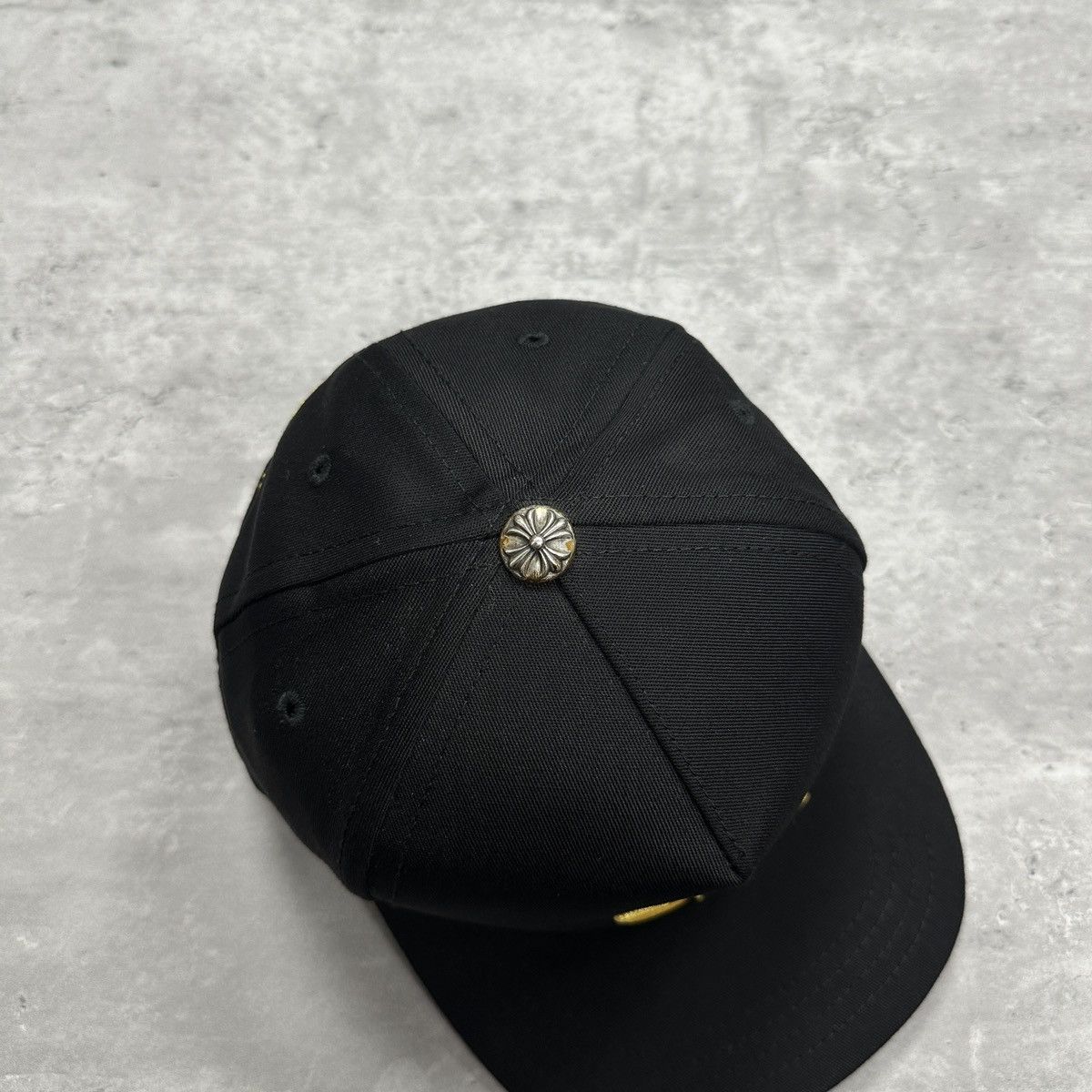 Chrome Hearts CH Baseball Cap Hat Black Yellow