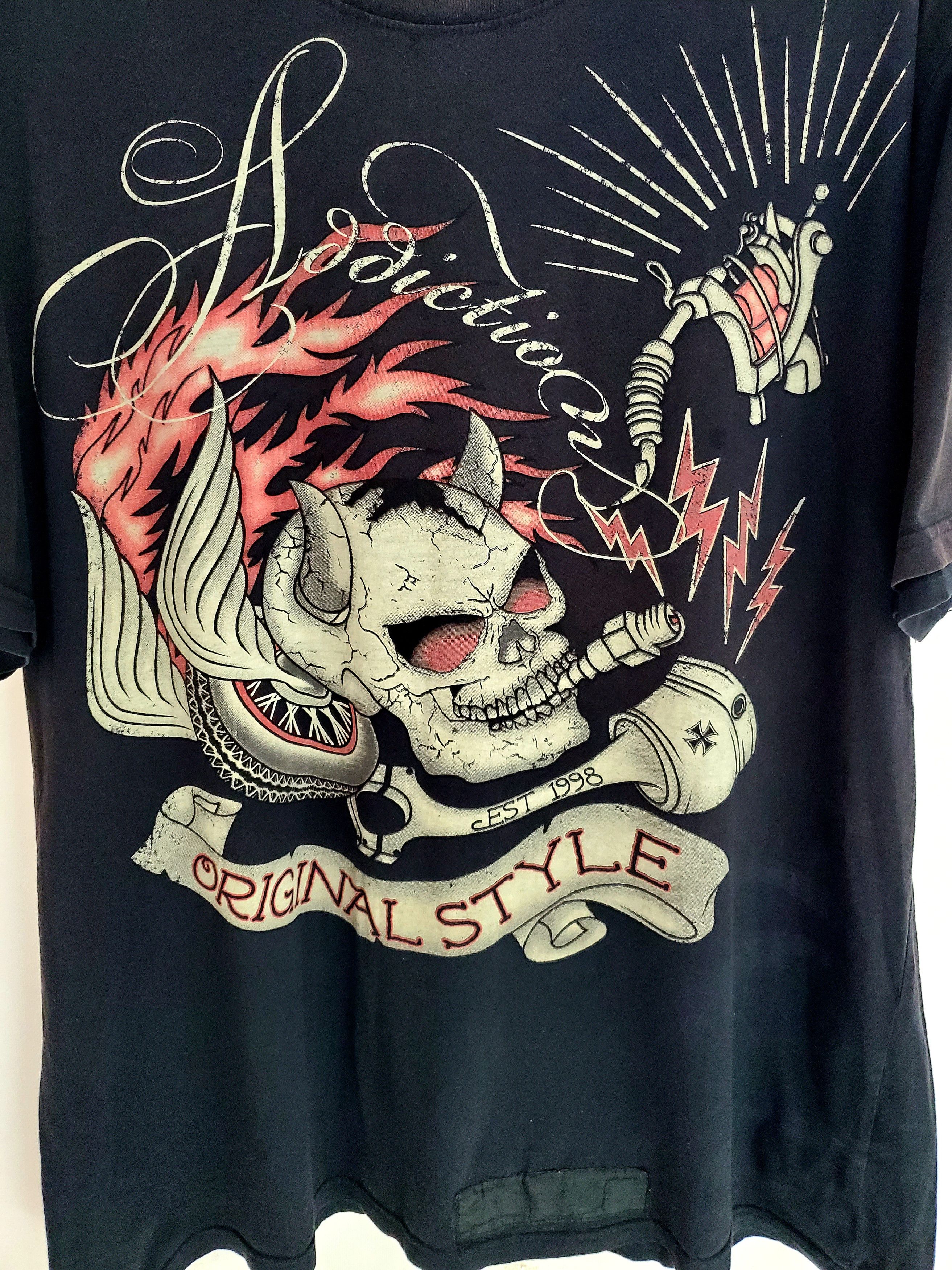 Harley Davidson ADDICTION T-SHIRT MOTORCYCLE CLOTHING BIKER SKULL 2Xl Size US XXL / EU 58 / 5 - 2 Thumbnail