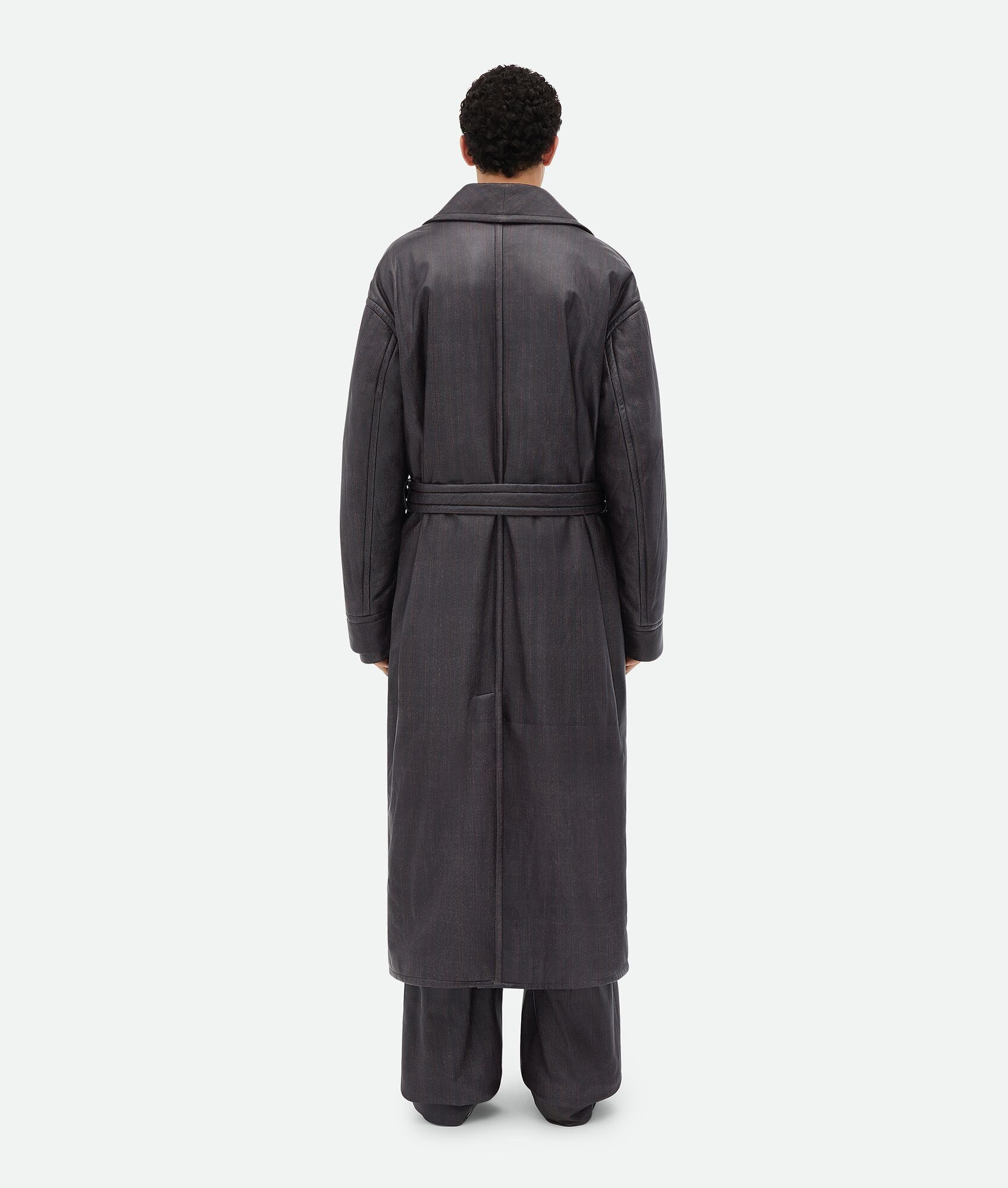 Bottega Veneta o1bcso1str0225 Printed Leather Chevron Coat in Black Size US M / EU 48-50 / 2 - 3 Thumbnail