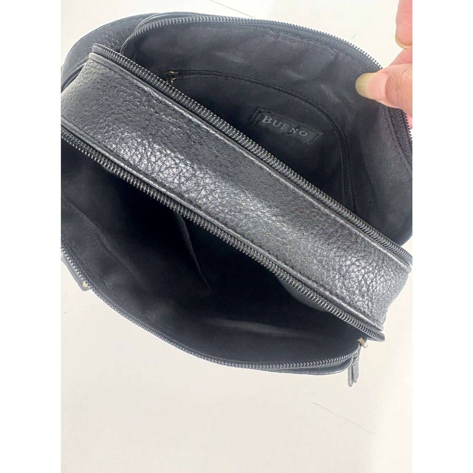 Vintage Bueno Black Pebbled Leather Small Shoulder Bag Size ONE SIZE - 5 Thumbnail