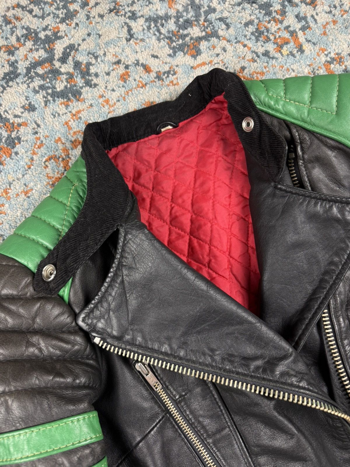Vintage Vintage 90s Real Leather Racing ramones biker jacket cropped Size S / US 4 / IT 40 - 17 Thumbnail