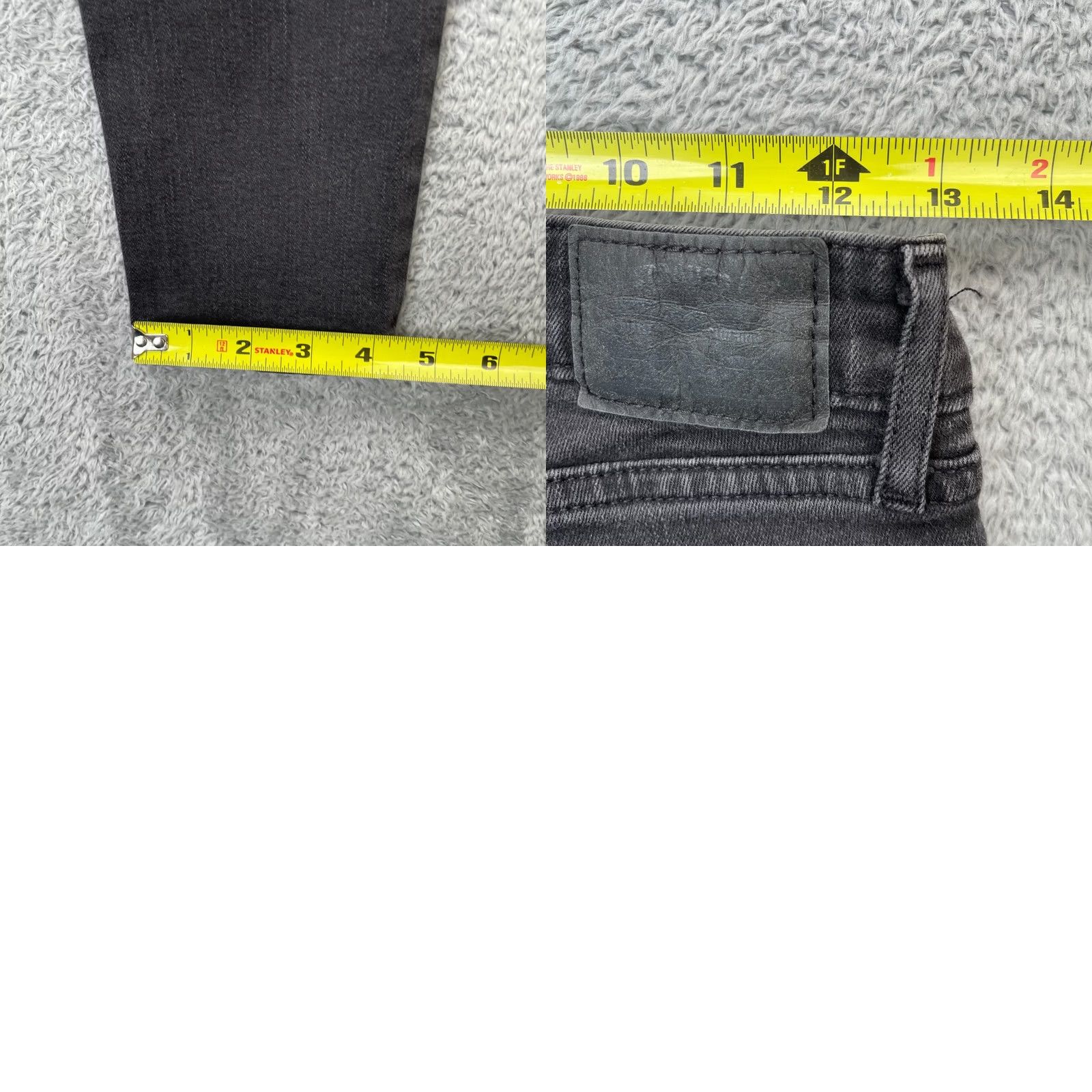 Levi's Levis 711 Jeans Womens 26 Black Skinny Leg Denim Dark Wash Logo Cotton Stretch Jeans Size 26" / US 2 / IT 38 - 8 Thumbnail
