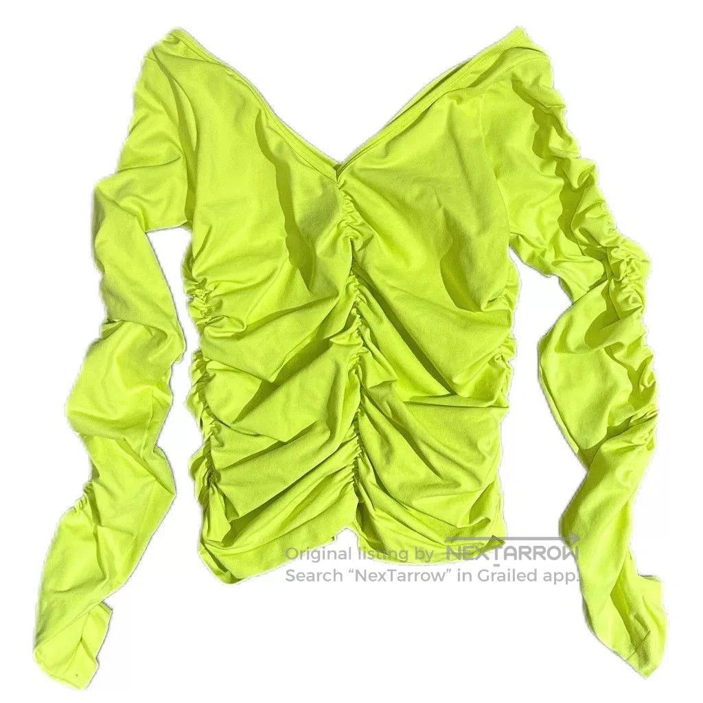 Helmut Lang Helmut Lang Ruched Fitted Long Sleeve. Size S / US 4 / IT 40 - 3 Thumbnail
