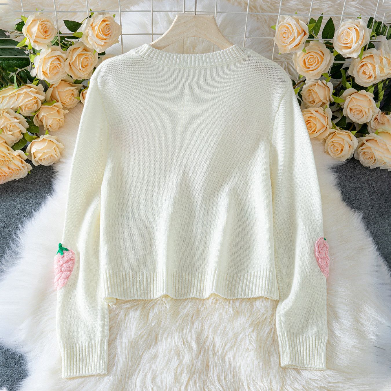 Other Women's Elegant Long-sleeved Sweater Beige Size M / US 6-8 / IT 42-44 - 4 Thumbnail