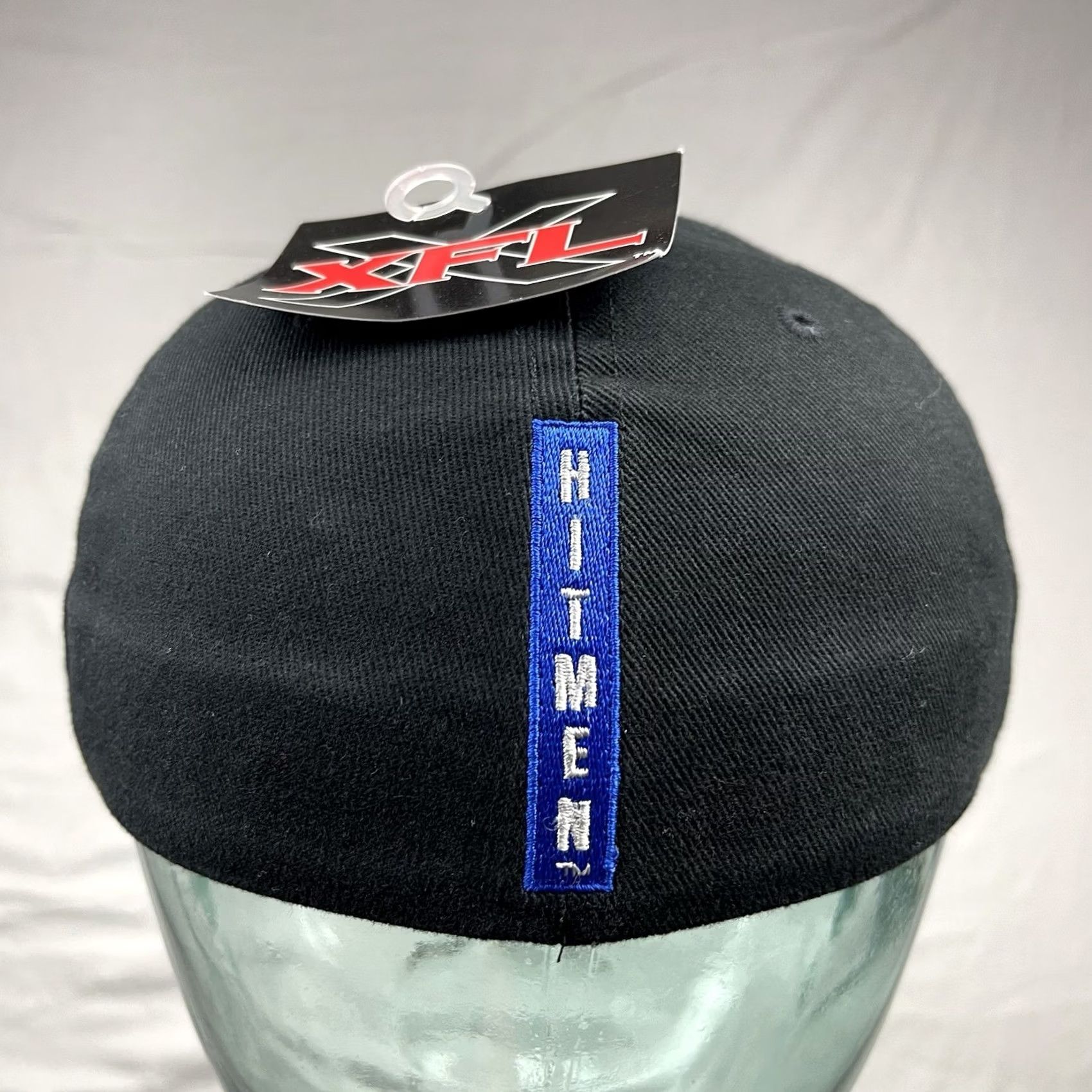 Drew VINTAGE Drew Pearson Hitmen Hat Cap Mens Fitted Stretch Black XFL Baseball Cap Men One Size Black City Sports Adjustable, Breathable, Stretch Size US M / EU 48-50 / 2 - 6 Thumbnail
