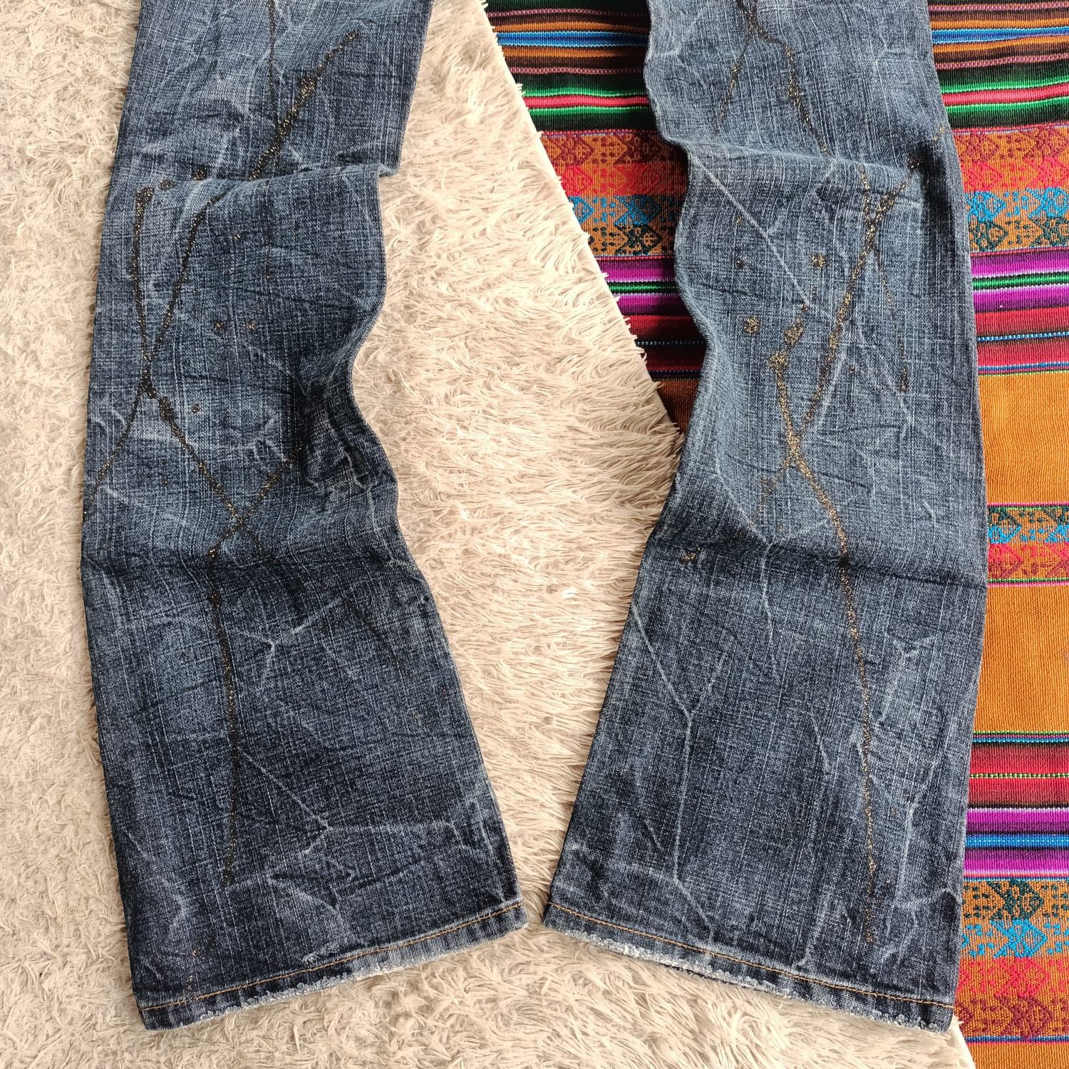 GOSTAR DE FUGA × Japanese Brand BB67J splatter paint flare denim Size US 31 - 8 Thumbnail