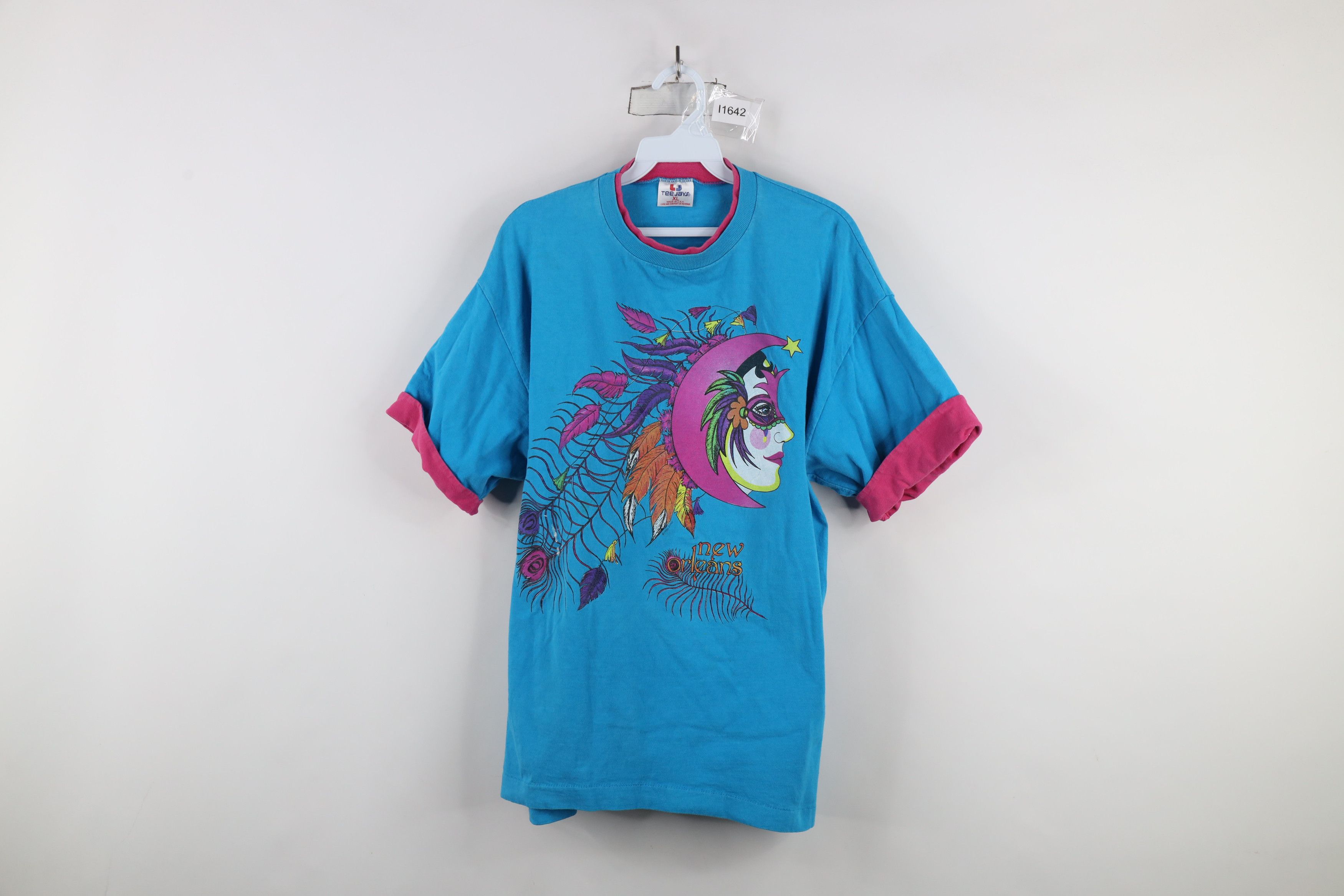 Vintage Vintage 90s Streetwear New Orleans Layered T-Shirt Blue USA Size XL / US 12-14 / IT 48-50 - 1 Thumbnail
