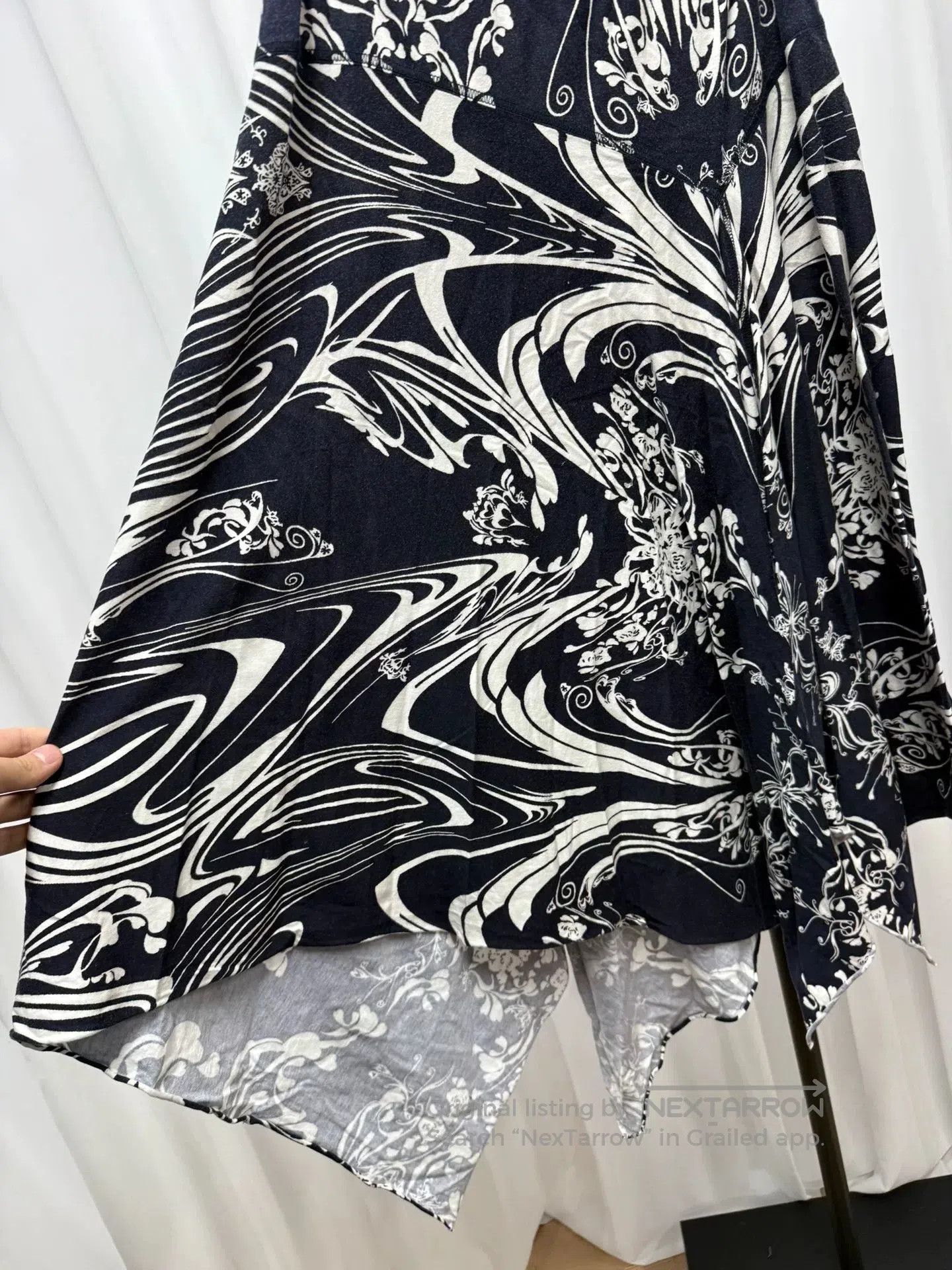 Issey Miyake Issey Miyake 04SS Patterned Cotton Asymmetric Dress. Size 25" / US 0 / IT 36 - 4 Thumbnail