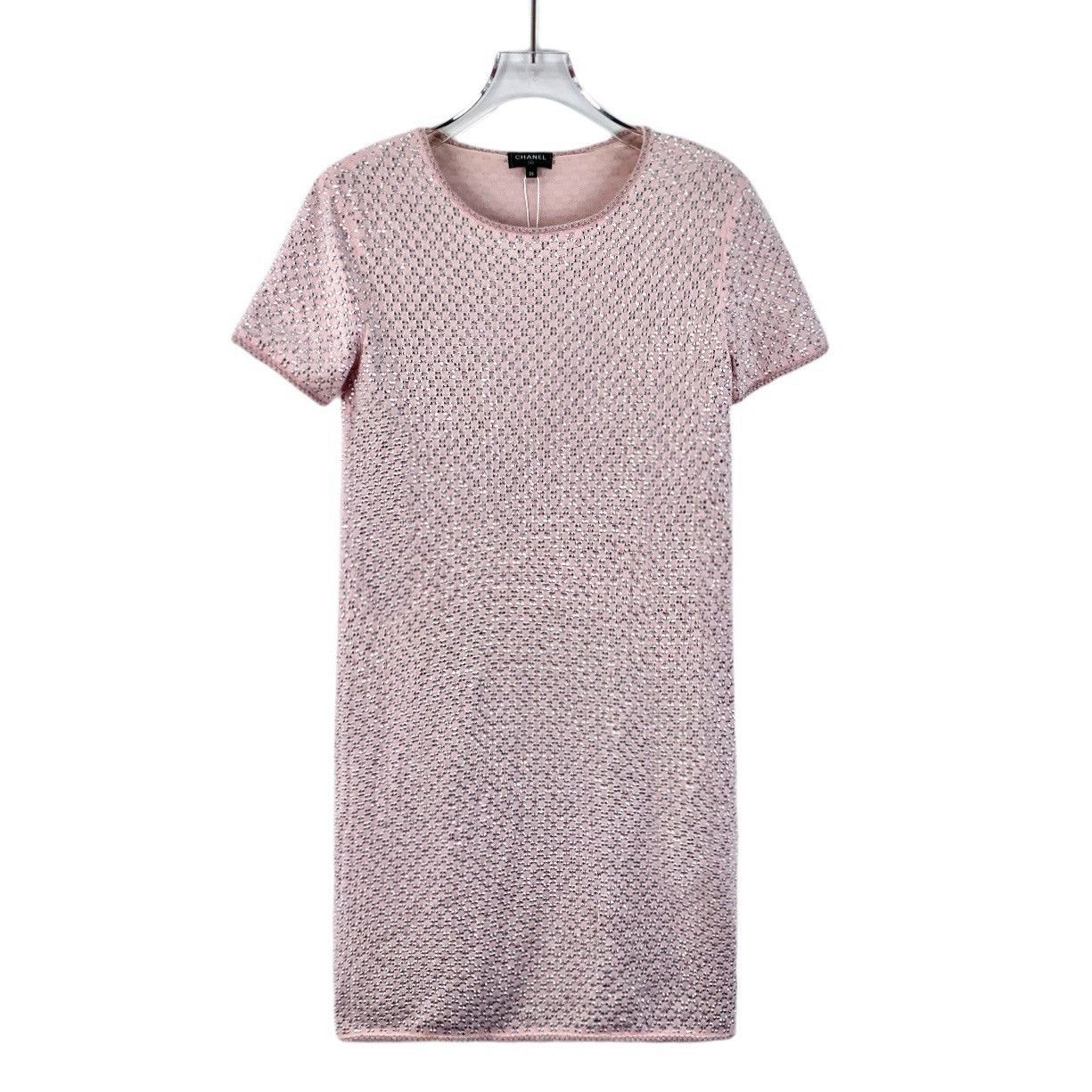 Chanel Metropolis Collection Pink Full Diamonds Dress