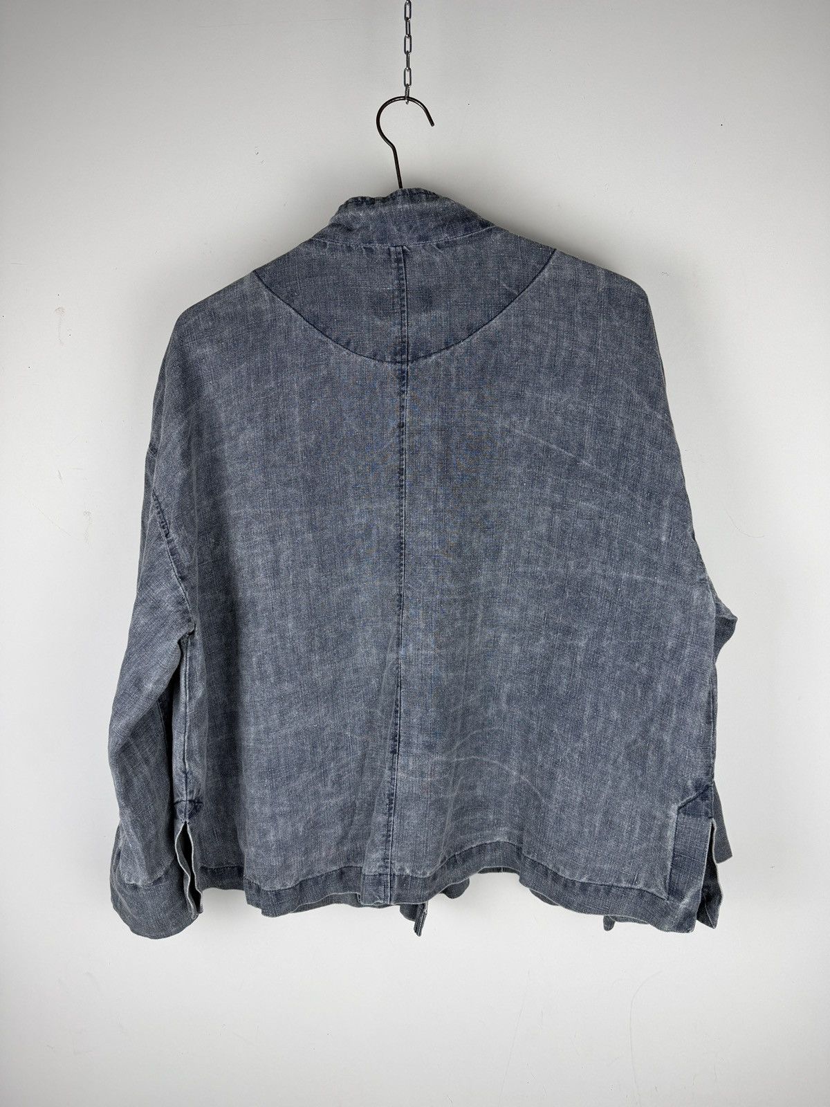 OSKA OSKA Blue Linen Washed Button Up Jacket Blazer Coat Size 2 Size M / US 6-8 / IT 42-44 - 8 Thumbnail