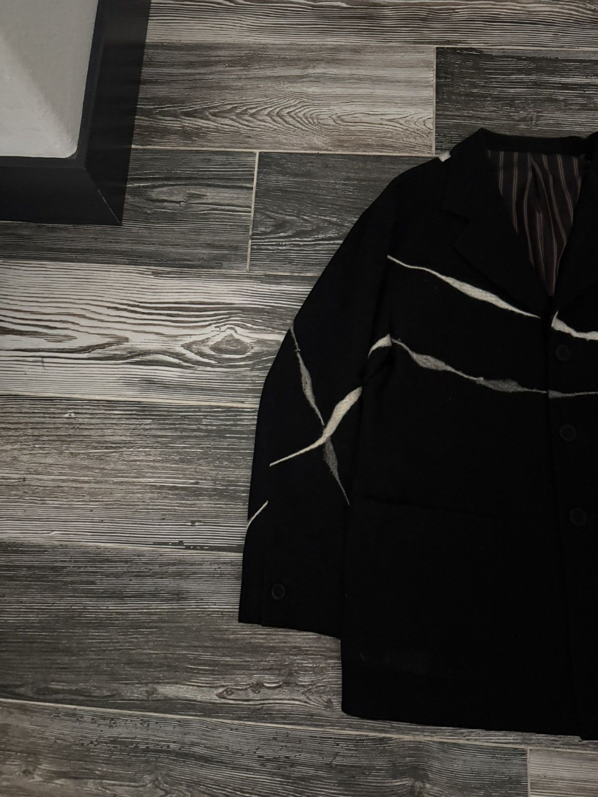 Yoshiyuki Konishi Wool Appliqué Blazer Size 48R - 2 Thumbnail