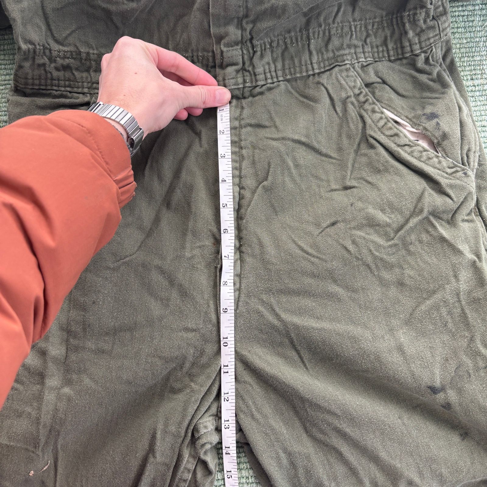Vintage True vintage 1950s US Army green cotton coveralls Size US 42 / EU 58 - 13 Thumbnail