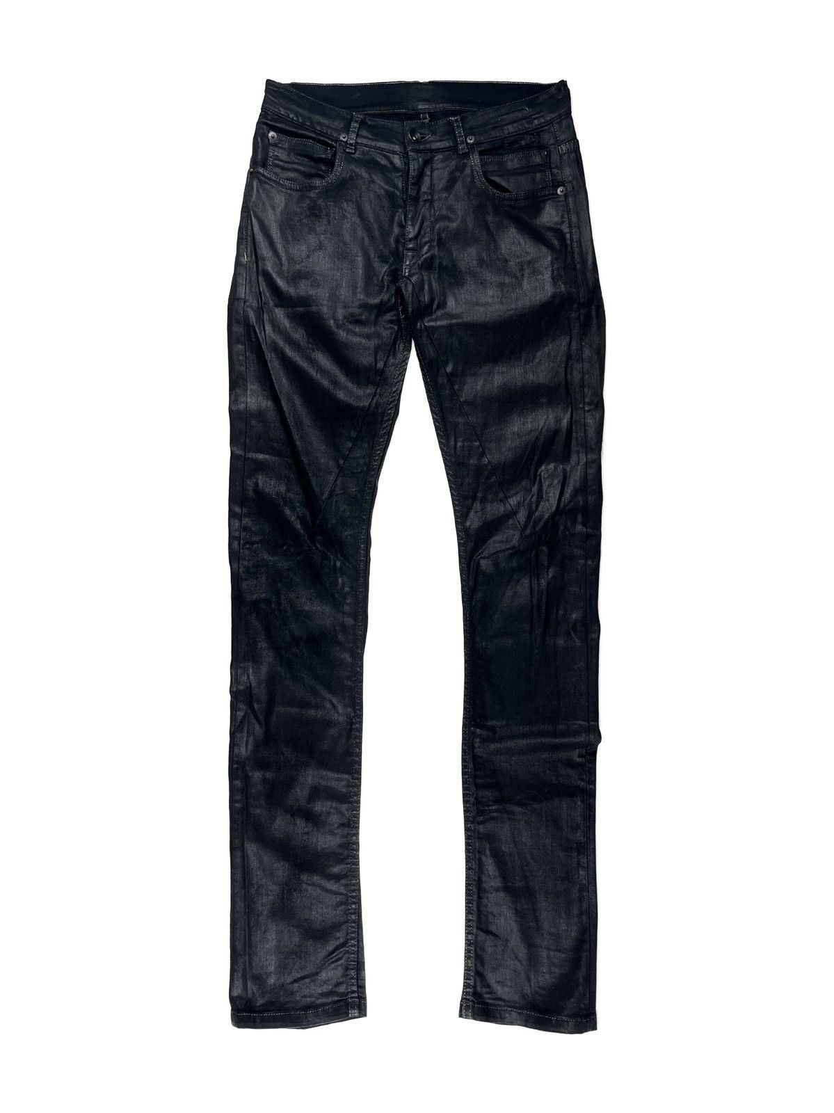 Pre-owned Rick Owens X Rick Owens Drkshdw Fw13 Rick Owens Sbw Heavy Wax Detroit Denim Jeans In Black