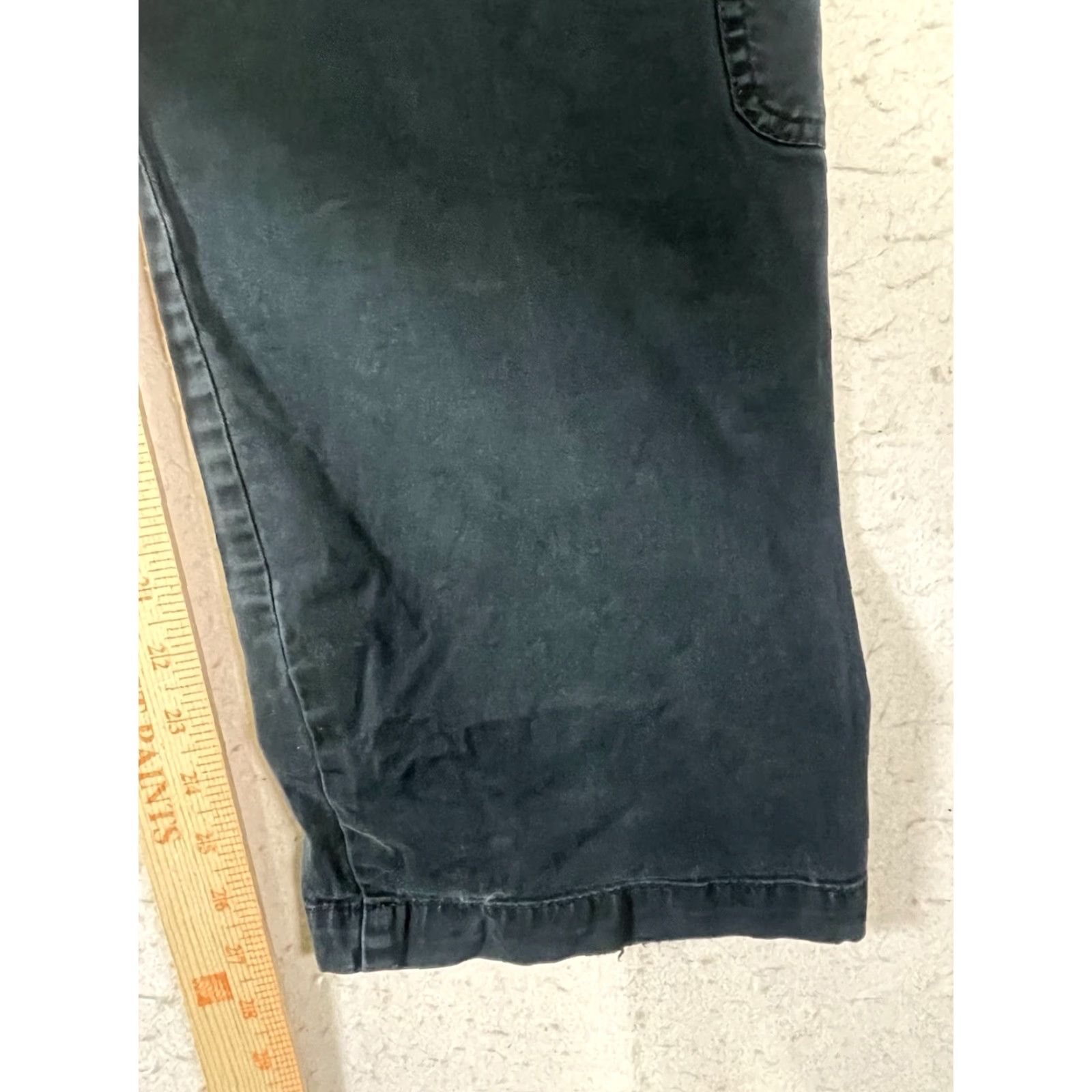 Vintage Chico's Pants Cargo Style Pockets Women’s Size 2 Black Straight Front Zipper Button Cotton Spandex Regular Size 26" / US 2 / IT 38 - 5 Thumbnail