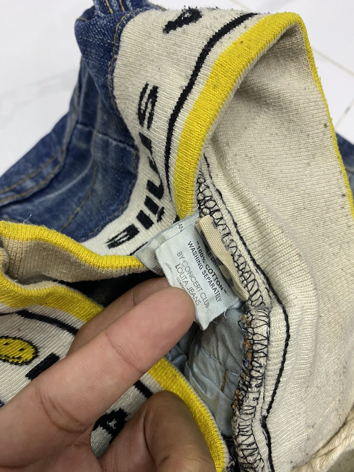 Kapital 🔥LOLITA SMILE WAISTBAND DISTRESS DENIM JEANS KAPITAL SMILE Size 27" / US 4 / IT 40 - 10 Thumbnail