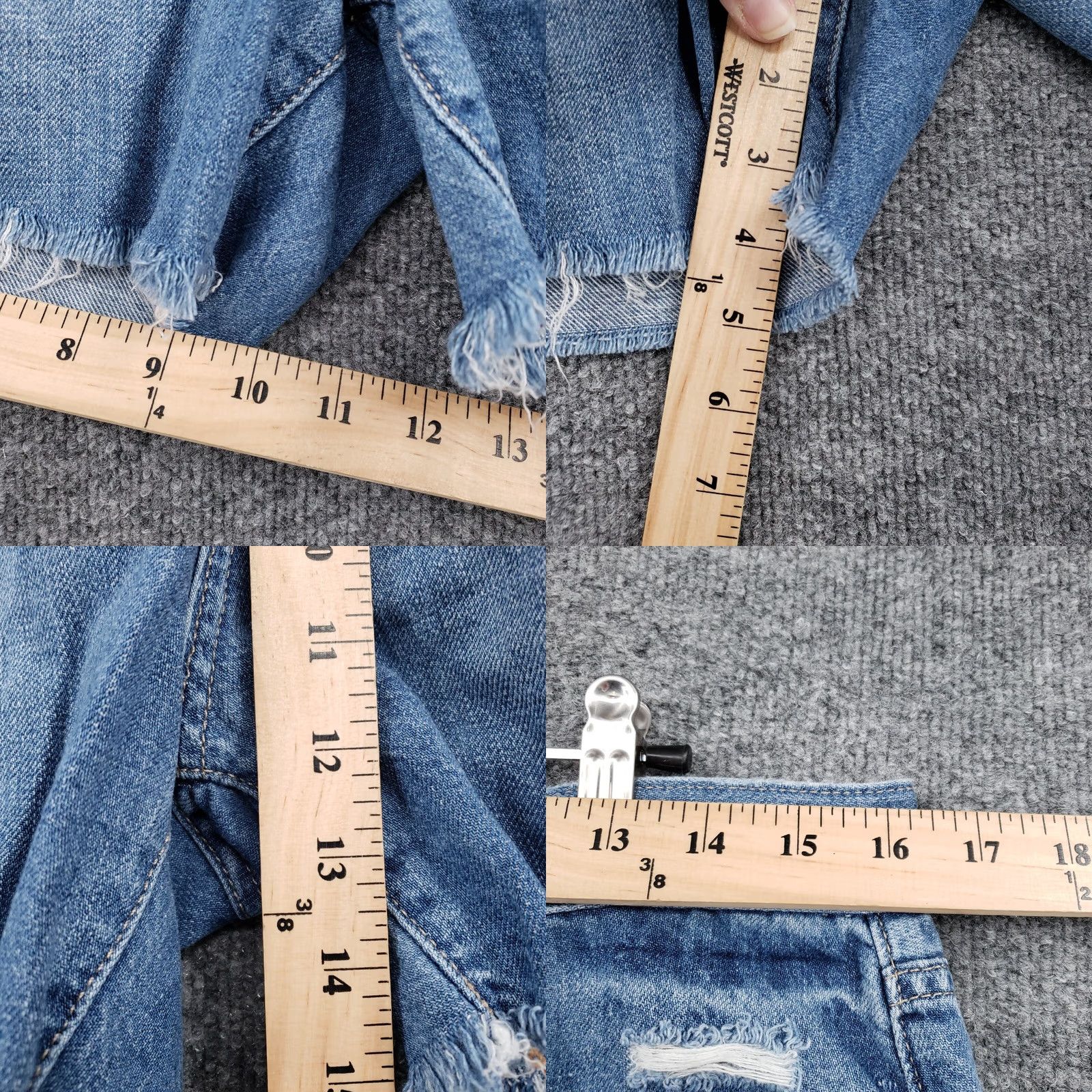 Gap Gap Bermuda Shorts Womens 29 Blue High Rise 5-Pocket Denim Stone Wash Casual Size 29" - 8 Thumbnail