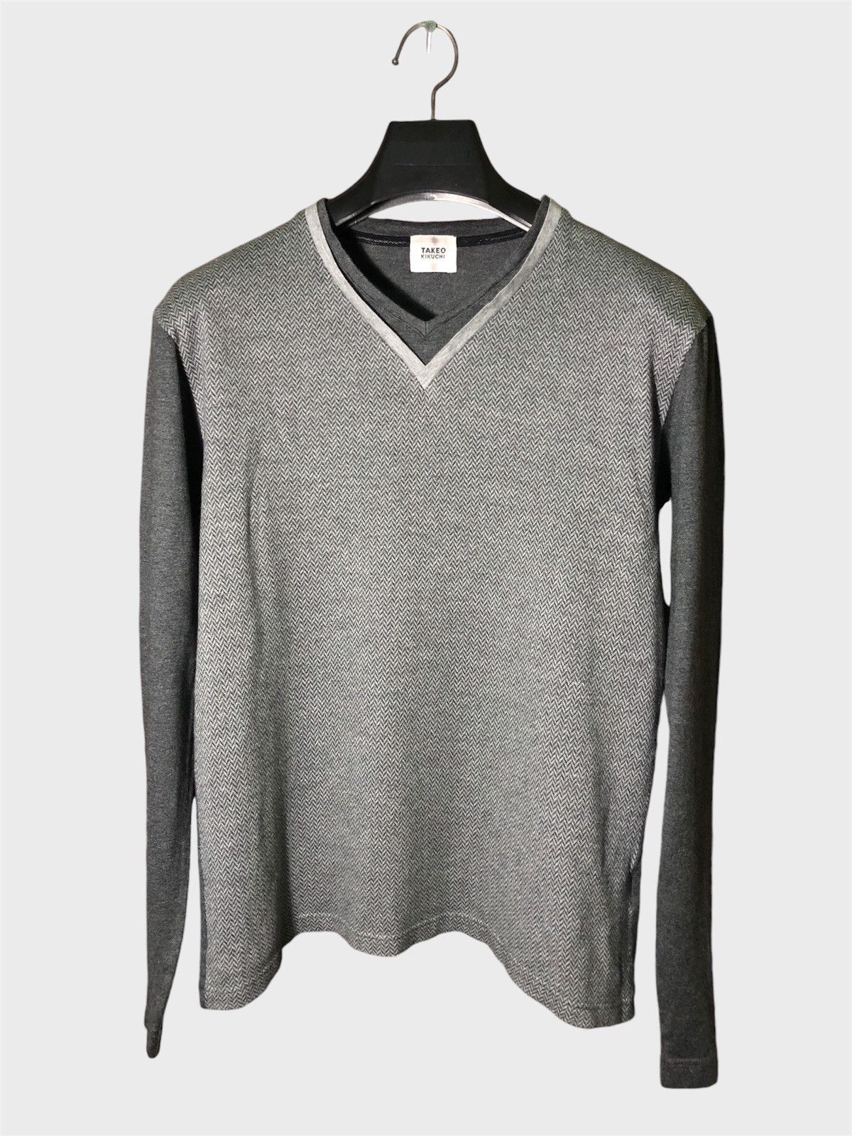 Takeo Kikuchi Takeo Kikuchi Double Layer Collar Long Slevee Texture Tshirt Size US L / EU 52-54 / 3 - 1 Thumbnail