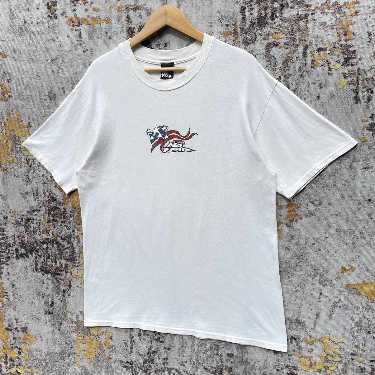 No Fear × Vintage Vintage 90s NO FEAR America Flag Shirt NO FEAR Skateboard Size US L / EU 52-54 / 3 - 3 Thumbnail