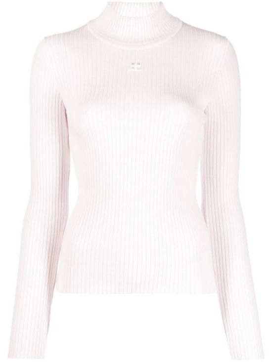 Courreges COURREGES Women Sweater PERMPU022FI0001 5009 Pink Size L / US 10 / IT 46 - 1 Preview