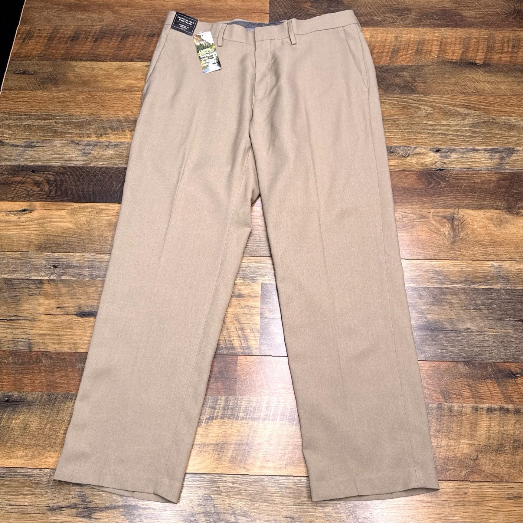 Haggar Haggar Dress Pants Mens 34x29 Khaki Straight Fit New Comfort Zip Pockets Flat Front Classic Modern Size US 34 / EU 50 - 2 Thumbnail