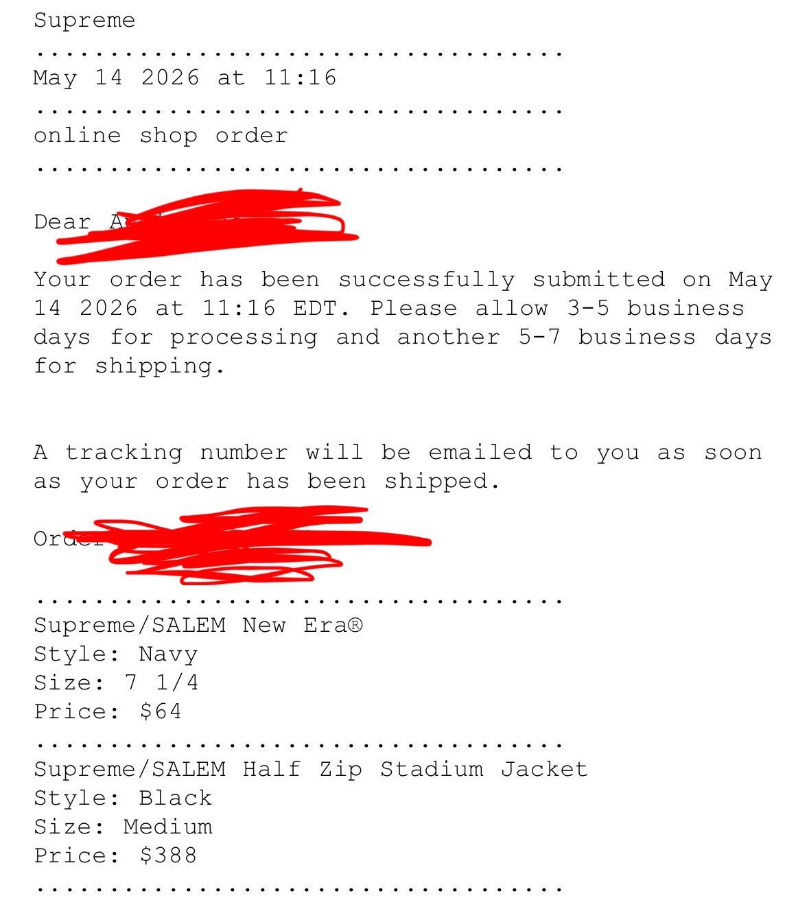 S4LEM Supreme X S4LEM Stadium Jacket Size US M / EU 48-50 / 2 - 6 Thumbnail
