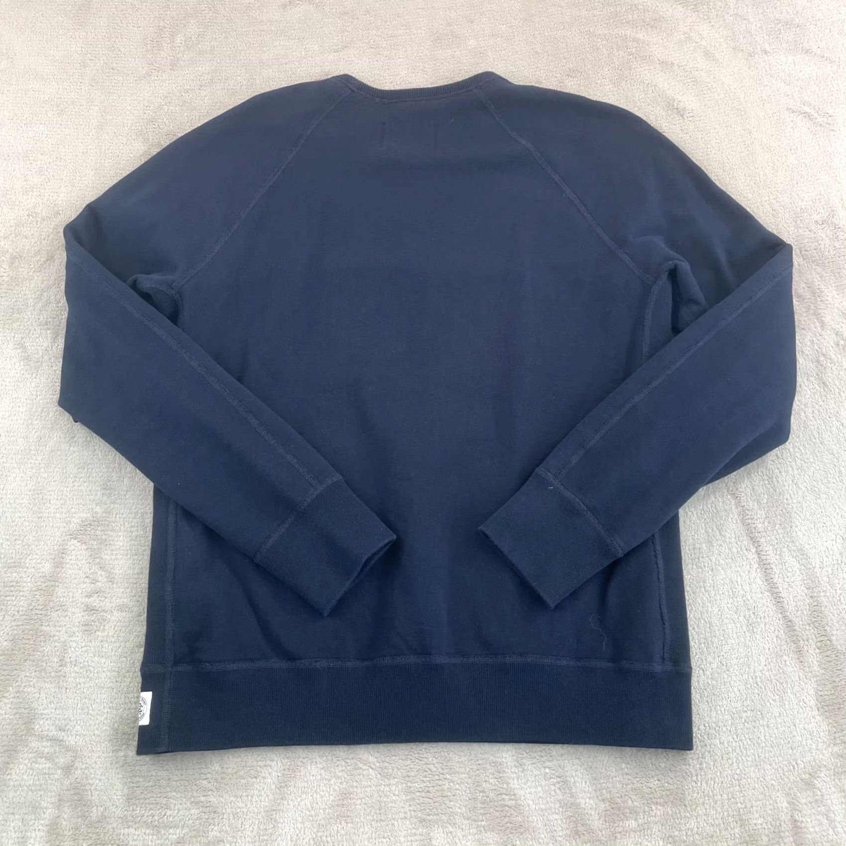 Reigning Champ Sweatshirt Medium Navy Center Logo Terry Cloth Crew Nwot Men in Blue, Men's — image 5 of 6