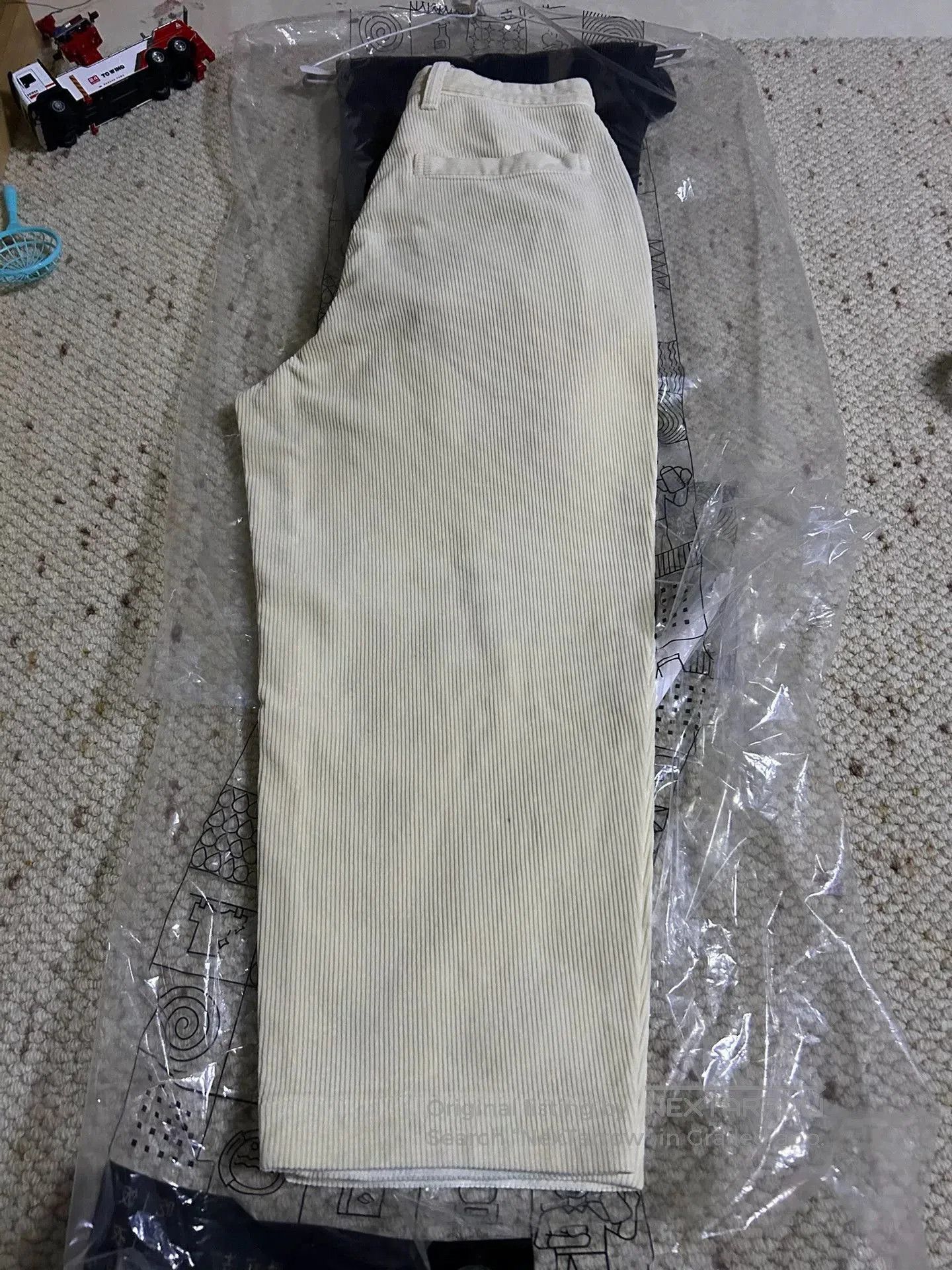 porter classic corduroy pants in white.